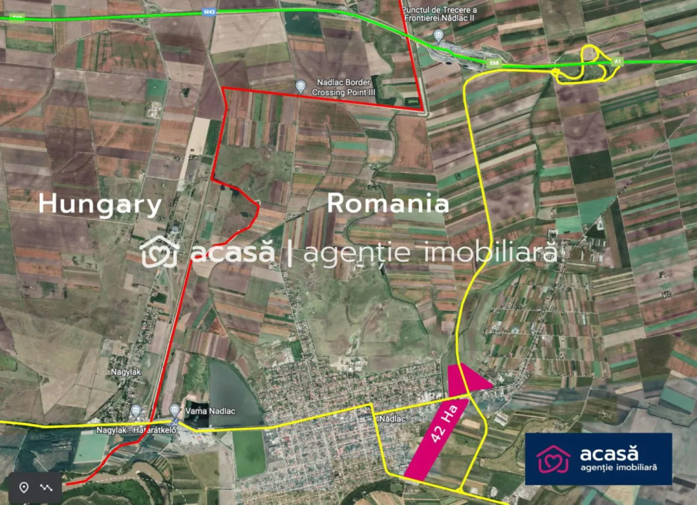 Teren industrial 42 ha Vama Nadlac