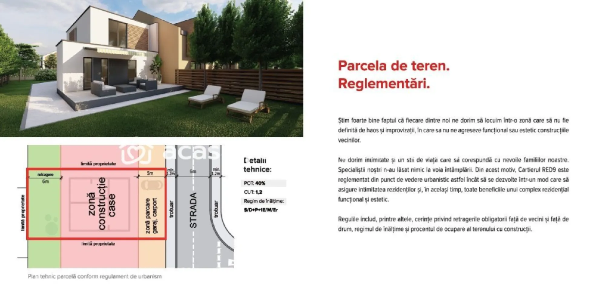 Teren pentru construcție de case, în ARED CITY.