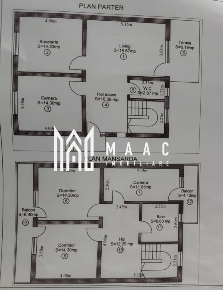Casă individuală I 120mpu I 5 camere I Curte 300mp I Cristian