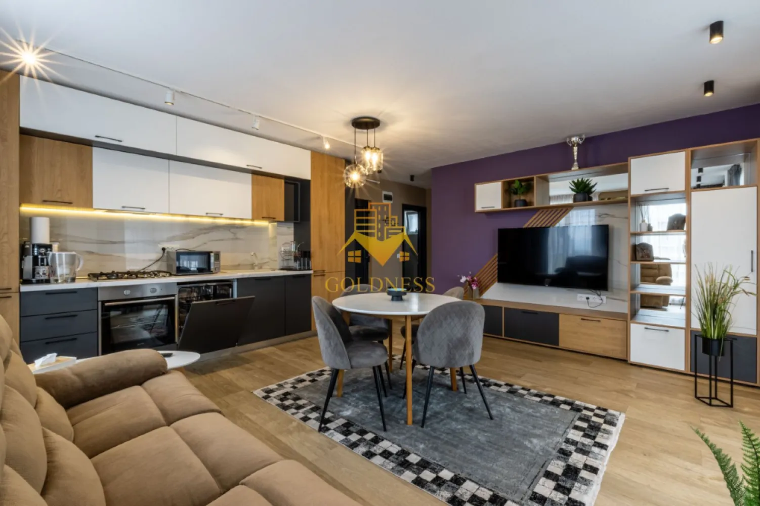 2 camere, garaj, bloc nou, Europa, zona Calea Turzii, OMV, Hexagon - GOLDNESS Imobiliare vă propune spre închiriere un apartament cu 2 camere complet mobilat și utilat, la etajul 5 într-un imobil de 5 etaje, în Cartierul Europa. Se poate inchiria parcare subterana contra cost cu 50 euro ! Se află în apropierea stațiilor de transport în comun, magazine, restaurante, spații verzi, farmacii, etc. Apartamentul este compartimentat astfel: - dormitor cu pat matrimonial, dressing, noptiere - living cu bucatarie open space complet utilată și mobilată, canapea extensibilă, loc de servit masa - baie cu cabina de dus, calorifer port prosop și dulap pentru depozitare. - terasa de 6 mp. Imobilul este dotat cu toate cele necesare- centrală proprie, frigider, aragaz, hotă, mașină de spălat haine, etc. Dacă sunteți interesați de acest apartament și doriți să îl vizionați, dar și pentru alte oferte nu ezitați să ne contactați telefonic sau prin e-mail. Vă stăm la dispoziție! Pentru intermediere se percepe un comision de 50% din prețul chiriei! }}