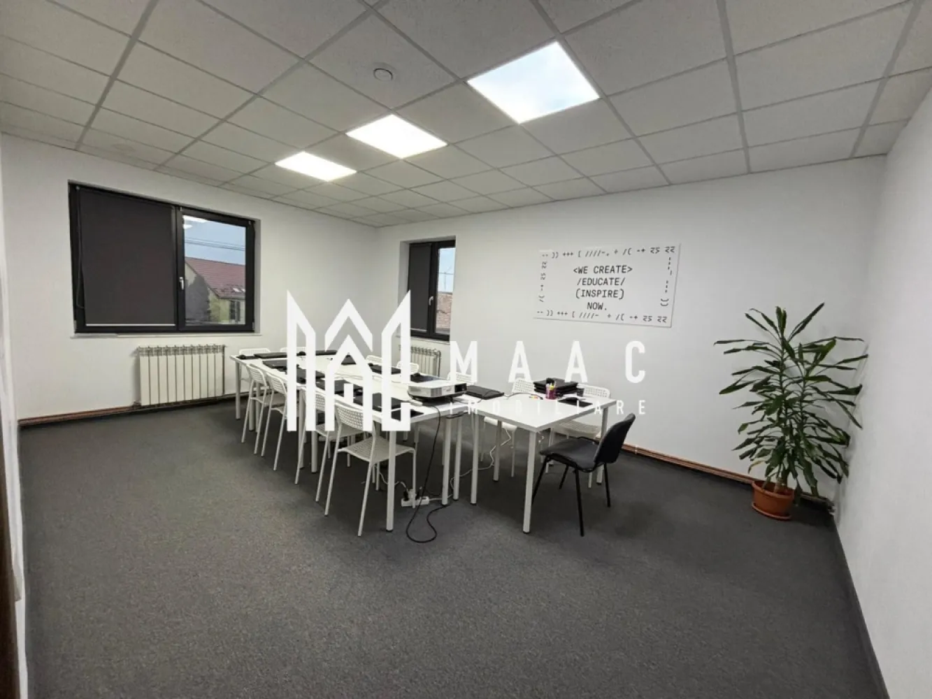 SPATIU DE BIROURI I TEREZIAN I 160 MP - MAAC Imobiliare ofera spre inchiriere spatiu pentru birouri cu suprafata de 160 mp, situat la etajul 1 al unei cladiri din cartierul Terezian. Spatiul este compartimentat eficient si poate fi adaptat pentru diverse activitati de birou: IT, contabilitate, servicii, call center, sediu administrativ... Ideal pentru companii care cauta un sediu functional, intr-o zona accesibila, cu acces rapid catre centrul oraului si zonele comerciale din apropiere. Pentru mai multe detalii sau vizionare, specificati telefonic ID3019865. }}