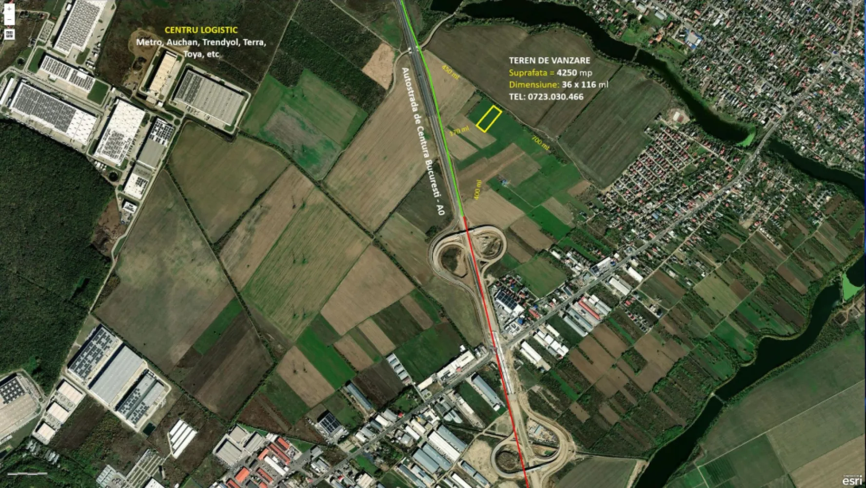 Direct Proprietar vand Teren 4.250 mp | Afumati | langa Autostrada A0
