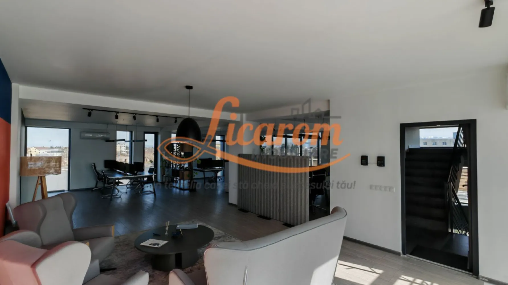 190 mp,Spatiu de Birouri/ Call Center/IT, Fitness,2280 euro/luna - Licarom Imobiliare propune spre inchirere un spatiu in suprafata de 190 mp ,in Craiter intr-o zona cu trafic si vizibilitate mare, situat la etajul 2 ,intr-o cladire de birouri dispusa pe trei nivele Spatiul este pretabil pentru activitati de birou, IT, call center etc. Este mobilat pentru activitati de birou si utilat modern. Incalzirea se face cu pompe de caldura. Pretul este de 12 euro/mp si in acest pret sunt incluse serviciile de curatenie cu o frecventa saptamanala. Spatiul este disponibil incepand cu data de 01.05.2026. Pentru mai multe detalii si vizionari,nuezitati sa ne contactati la telefon 0741059397 Consultant imobiliar Calin si 0723985424 Consultant imobiliar Liliana. }}