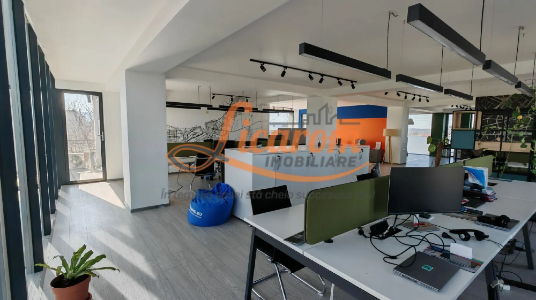 190 mp,Spatiu de Birouri/ Call Center/IT, Fitness,2280 euro/luna