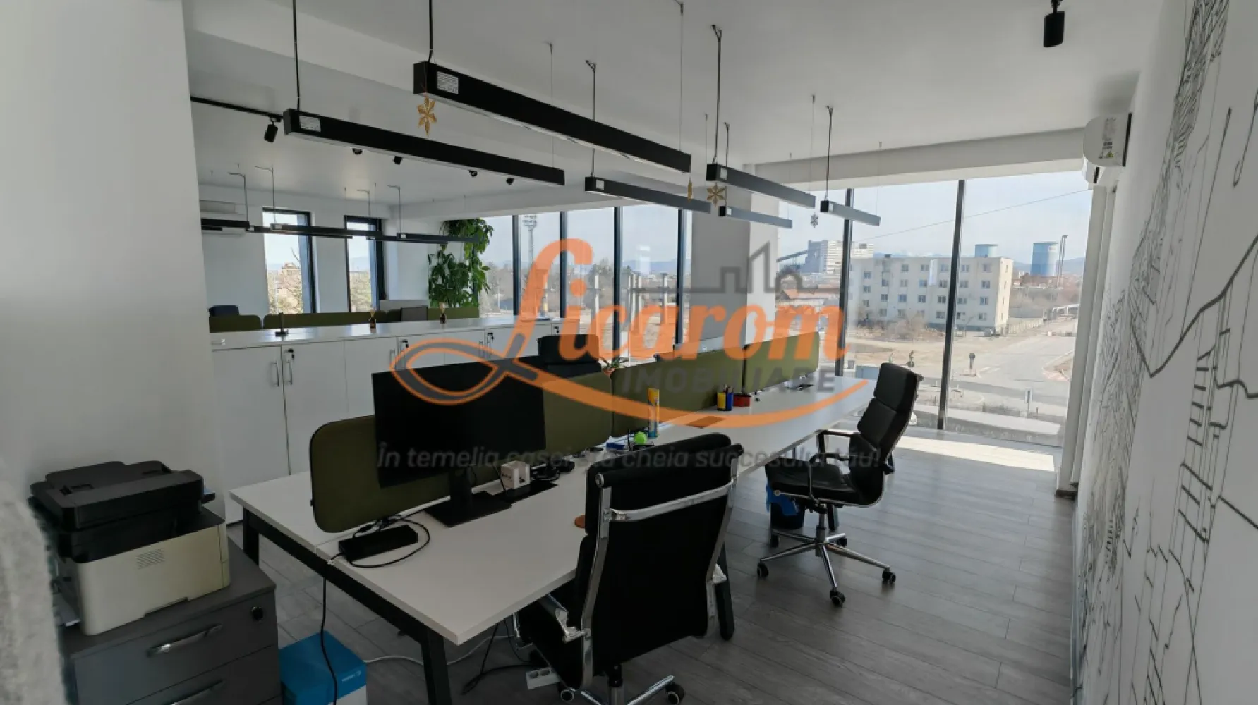 190 mp,Spatiu de Birouri/ Call Center/IT, Fitness,2280 euro/luna