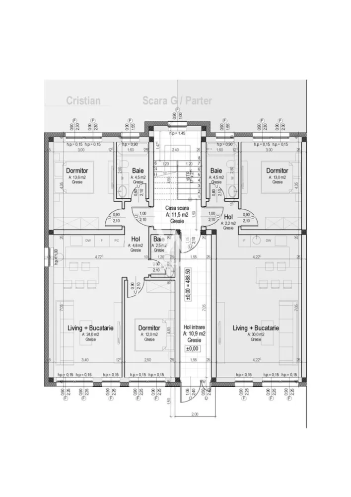 Apartament 2 camere cu gradina – Sibiu, Cristian