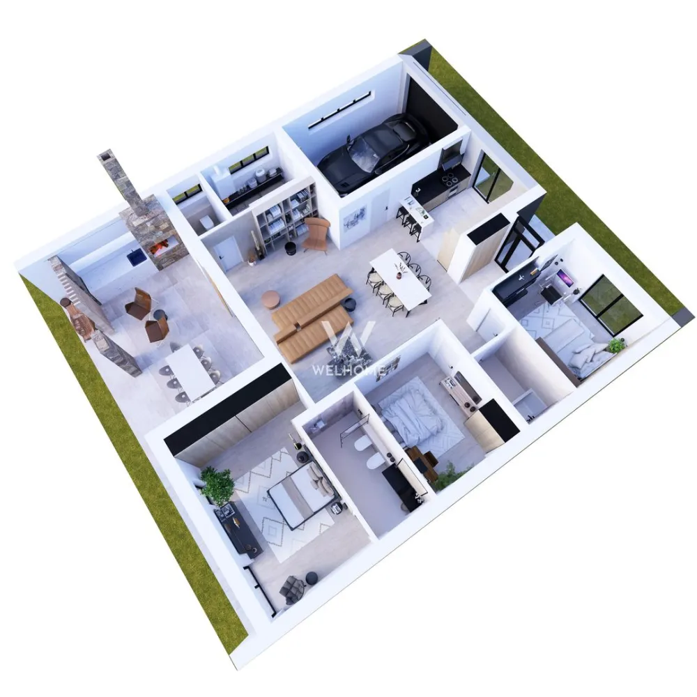 Casa moderna pe un nivel Sura Mica ,Sibiu - Vă prezentăm un proiect rezidențial nou in Șura Mică – un ansamblu premium, modern, gândit pentru cei care își doresc liniștea unei zone aerisite, dar și acces rapid către Sibiu. Ansamblul beneficiază de stradă privată, TOATE UTILITATILE (gaz, curent, apă, canalizare, fibră optică), iluminat stradal și zone verzi extinse Suprafață utilă: 169 mp Suprafață teren: 593 mp Suprafata curte: 393 Compartimentare: Living spațios, bucătărie, 3 dormitoare, 3 băi, spațiu tehnic si terasă generoasă acoperită (VEZI SCHITA) Exterior: Garaj, curte și grădină privată, 2 locuri de parcare pavate in curte. Casa se preda LA ALB în interior: centrala Bosch, încălzire în pardoseală, tâmplărie PVC Rehau (7 camere și 3 foi de sticlă ) si complet finisate la exterior: porți automate, video interfon, spațiu verde, pavaj, iluminat. Contra cost se pot preda la Cheie in interior. De asemenea, exista posibilitatea de a se monta pompa de caldura pentru cei care nu doresc incalzirea pe gaz. Cu peste 25 de ani de experiență în domeniul construcțiilor și un portofoliu solid de peste 300 de locuințe livrate, dezvoltatorul pune accent pe calitate, durabilitate și funcționalitate. Casele sunt in constructie, predarea la alb se va face in decembrie 2026 Pret - 219.000 euro + TVA 21% Detalii si vizionari: 0752.088.381- Roxana }}