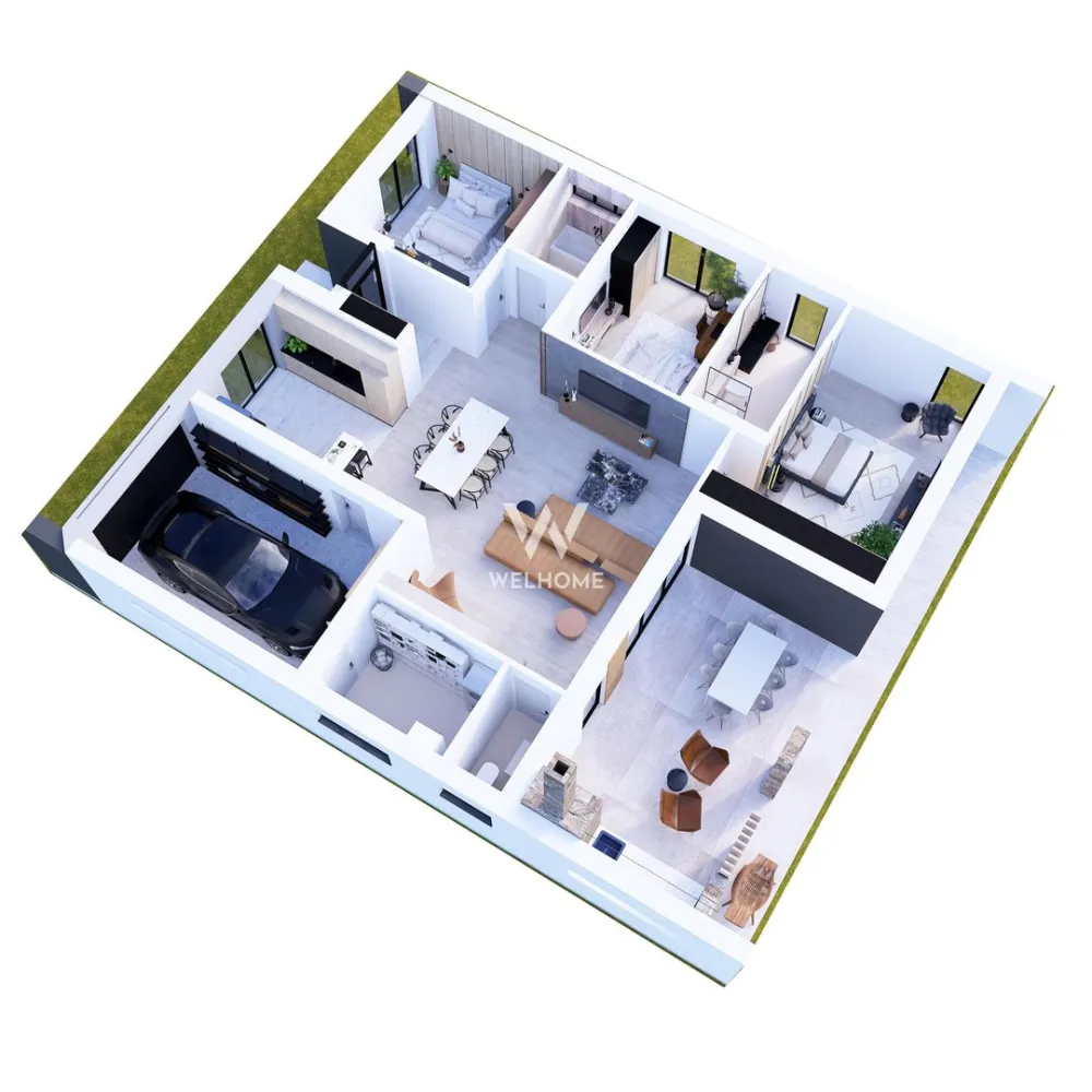 Casa moderna pe un nivel Sura Mica ,Sibiu - Vă prezentăm un proiect rezidențial nou in Șura Mică – un ansamblu premium, modern, gândit pentru cei care își doresc liniștea unei zone aerisite, dar și acces rapid către Sibiu. Ansamblul beneficiază de stradă privată, TOATE UTILITATILE (gaz, curent, apă, canalizare, fibră optică), iluminat stradal și zone verzi extinse Suprafață utilă: 169 mp Suprafață teren: 593 mp Suprafata curte: 393 Compartimentare: Living spațios, bucătărie, 3 dormitoare, 3 băi, spațiu tehnic si terasă generoasă acoperită (VEZI SCHITA) Exterior: Garaj, curte și grădină privată, 2 locuri de parcare pavate in curte. Casa se preda LA ALB în interior: centrala Bosch, încălzire în pardoseală, tâmplărie PVC Rehau (7 camere și 3 foi de sticlă ) si complet finisate la exterior: porți automate, video interfon, spațiu verde, pavaj, iluminat. Contra cost se pot preda la Cheie in interior. De asemenea, exista posibilitatea de a se monta pompa de caldura pentru cei care nu doresc incalzirea pe gaz. Cu peste 25 de ani de experiență în domeniul construcțiilor și un portofoliu solid de peste 300 de locuințe livrate, dezvoltatorul pune accent pe calitate, durabilitate și funcționalitate. Casele sunt in constructie, predarea la alb se va face in decembrie 2026 Pret - 219.000 euro + TVA 21% Detalii si vizionari: 0752.088.381- Roxana }}