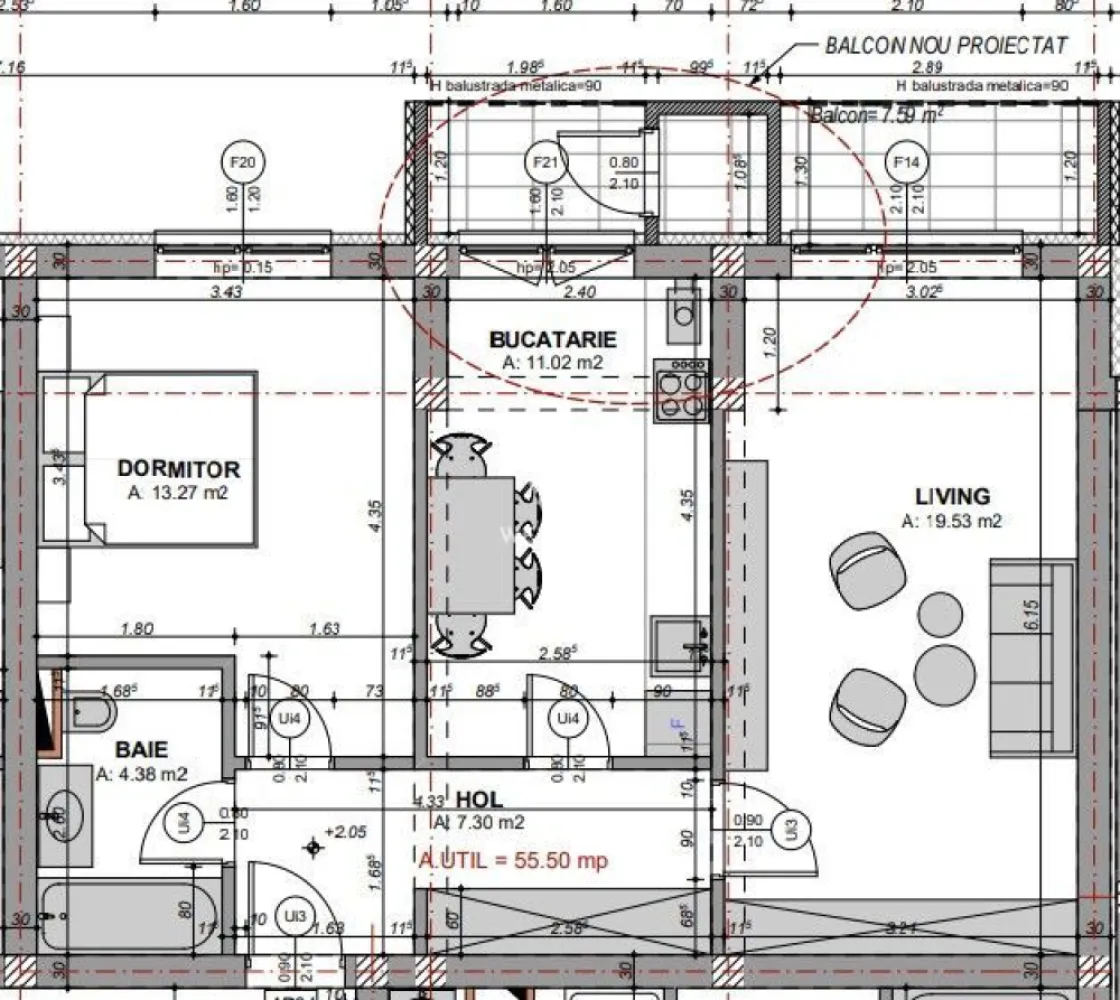Apartament 2 camere, Prelungirea Doamna Stanca