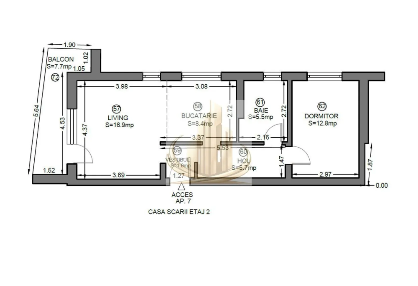 Apartament 2 camere | et 2| Mobilat, utilat | Dumbravita