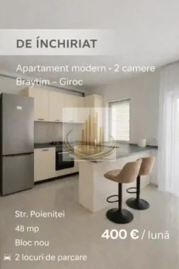 Grand Mobilis vă propune spre închiriere un ap modern cu 2 camere