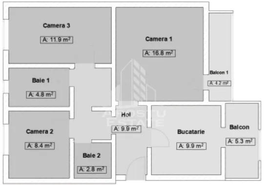 Apartament cu 3 camere, 2 bai, 2 balcoane, zona Calea Aradului