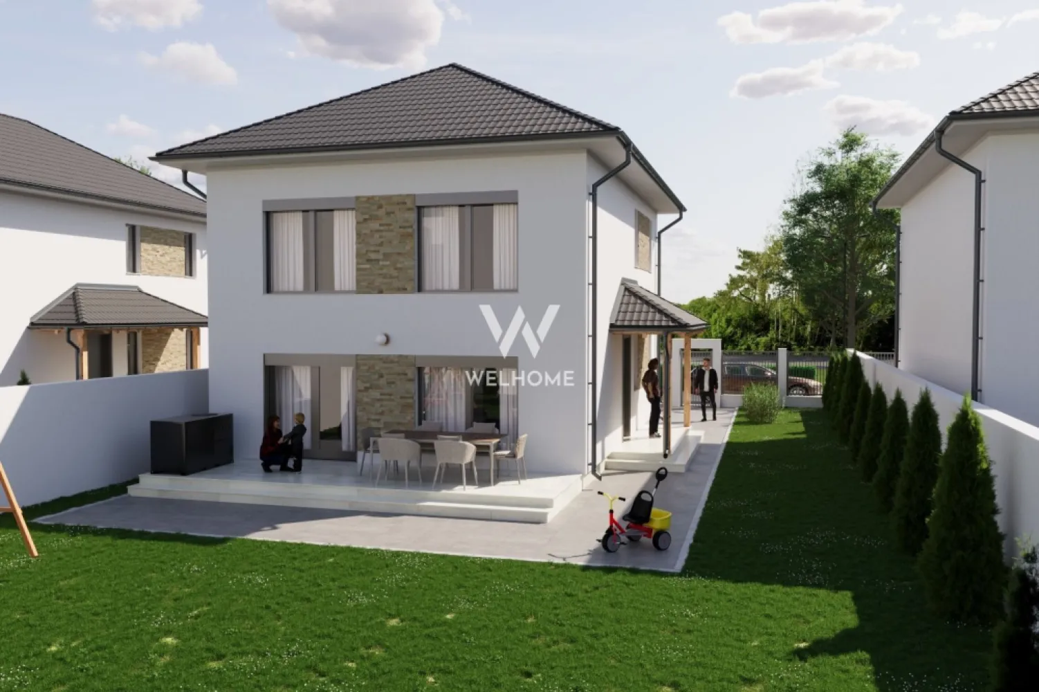 Casă individuală nouă cu pod – 4 camere – Șura Mică - Descoperă confortul unei locuințe moderne, amplasată într-o zonă liniștită de case, în Șura Mică. Casa face parte dintr-un ansamblu nou, proiectat pentru familiile care caută spațiu, intimitate și flexibilitatea de a-și personaliza interiorul după propriul gust. Suprafață utilă: 120 mp Pod: ~50 mp Teren total: 380 mp Curte liberă: aprox. 280 mp Regim înălțime: Parter + Etaj Stadiu de predare: gri avansat (cu glet aplicat) interior, exterior la cheie. Încălzire în pardoseală Compartimentare inteligentă și practică Parter: Living spațios (~30 mp), bucătărie separată, baie, debara, hol si o terasă generoasă (~19 mp) Etaj: 3 dormitoare luminoase, 2 băi, hol de acces si acces pod amenajabil: ~50 mp Termen de predare: decembrie 2026 ✔ Casă nouă, construcție 2026 ✔ Curte generoasă – ideală pentru grădină sau loc de joacă ✔ Terasă perfectă pentru relaxare ✔ Zonă liniștită, ferită de trafic ✔ Acces rapid către Sibiu ✔ Posibilitatea de a alege propriile finisaje Preț: 197.000 € (TVA inclus 21%) Pentru alte detalii si vizionari - 0756.033.943 }}