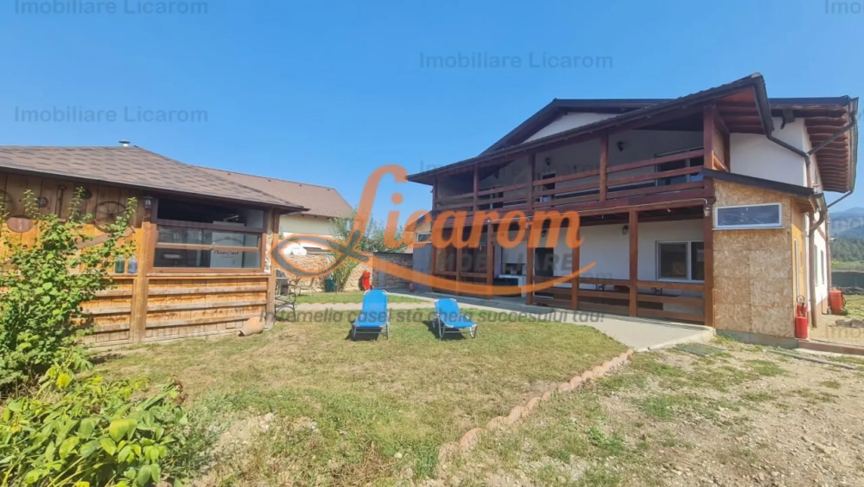 Proprietate in Cristian cu trei constructii+o fundatie,450000euro - Agentia Licarom Imobiliare propune spre vanzare o proprietate ideala ptr investitii . Pe o suprafata de teren de 1350 mp se afla doua case cu fundatie de beteon si structura din lemn : - O casa este dispusa pe P+M cu amprenta de 120 mp, si are la parter trei dormitoare , o baie cu wc ,dusuri , hol terasa iar la mansarda cinci dormitoare ,o baie , hol si terasa bransata la gaz curent ,apa , canal dotata cu centrala proprie, geamuri termopan . - A doua casa are amprenta de aproximativ 50mp , este dispusa doar pe parter si este compusa din doua camere , bucatarie si baie . Pe acest teren se mai afla o a treia constructie la rosu cu amprenta de 140 mp fundatie beton si structura din lemn care este in curs de amenajare interioara. Tot pe acest teren mai este turnata o fundatie din beton cu beci avand amprenta de 120 mp .Toate cele patru constructii sunt bransate la gaz . Proprietatea dispune de apa , canal, gaz , curent si dispune de panouri fotovoltaice cu putere instalata de 20 kw,care produc zilnic cca 100 kw , camere de supraveghere si o bucatarie de vara tip foisor inchisa . Constructiile sunt foarte eficiente energetic consumul la utilitati fiind foarte redus. Proprietatea este conceputa pentru a fi inchiriata la muncitori si este utilizata ca atare,fiind purtatoare de profituri. Pretul pentru TOATA proprietatea este de 450000 euro .Pentru detalii si programari in vederea vizionarii sunati la telefon 741059397 Consultant imobiliar Calin si 0723985424 Consultant imobiliar Liliana. }}