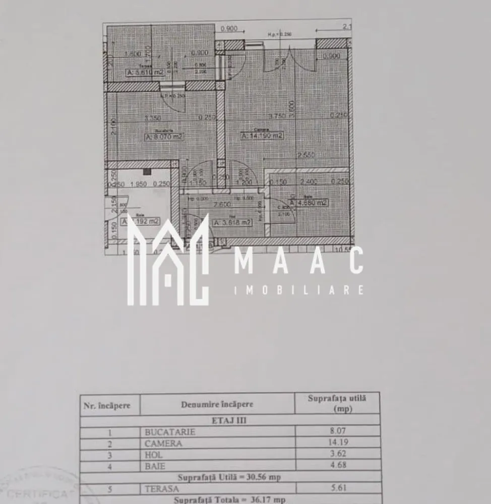 Garsonieră 31 mpu I Mobilată I Utilată I Terasă I Turnișor