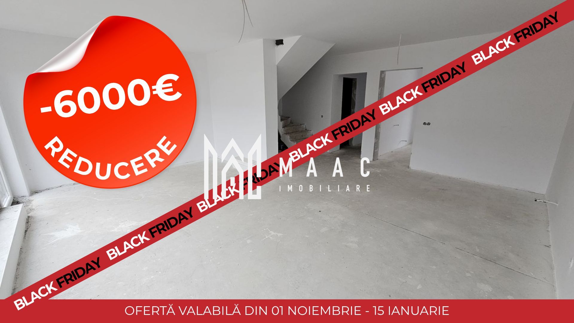 Black Friday | Casa Tip Duplex | 110 MPU | 264 MP Teren | Predare La Alb