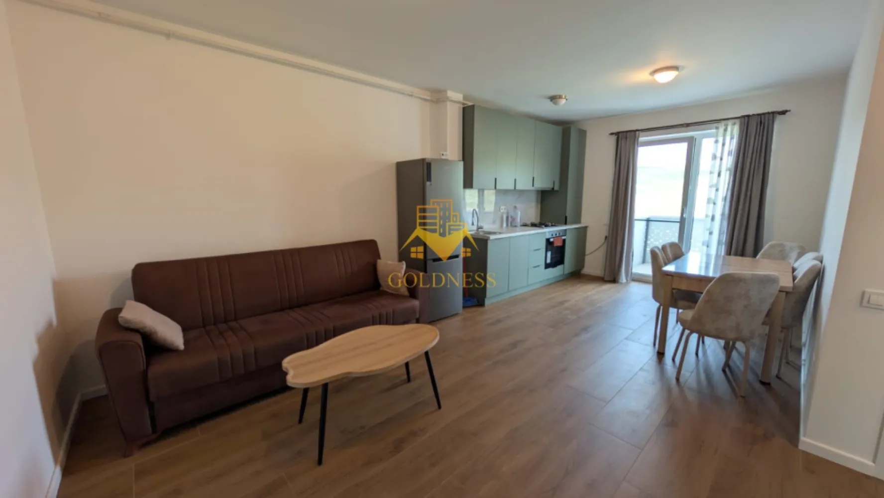 3 camere, premium, prima închiriere, parcare, bloc nou, Octavian Paler - GOLDNESS Imobiliare vă propune spre închiriere un apartament cu 3 camere complet mobilat și utilat, la etajul 2 într-un imobil de 6 etaje, în Apahida. Dispune de un loc de parcare subteran ! Se află în apropierea stațiilor de transport în comun, magazine, restaurante, spații verzi, farmacii, etc. Apartamentul este la prima închirere, și o să se finalizeze în data de 15 Septembrie. Apartamentul este compartimentat astfel: - 2 dormitoare cu pat matrimonial, dressing, noptiere - living cu bucatarie open space complet utilată și mobilată, canapea extensibilă, loc de servit masa - baie cu cabina de dus, calorifer port prosop și dulap pentru depozitare. - balcon 8 mp. Imobilul este dotat cu toate cele necesare- centrală proprie, încălzire prin pardoseală, frigider, aragaz, hotă, mașină de spălat haine, plită și cuptor electric, etc. Dacă sunteți interesați de acest apartament și doriți să îl vizionați, dar și pentru alte oferte nu ezitați să ne contactați telefonic sau prin e-mail. Vă stăm la dispoziție! Pentru intermediere se percepe un comision de 75% din prețul chiriei!