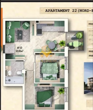 3 camere, premium, prima închiriere, parcare, bloc nou, Octavian Paler