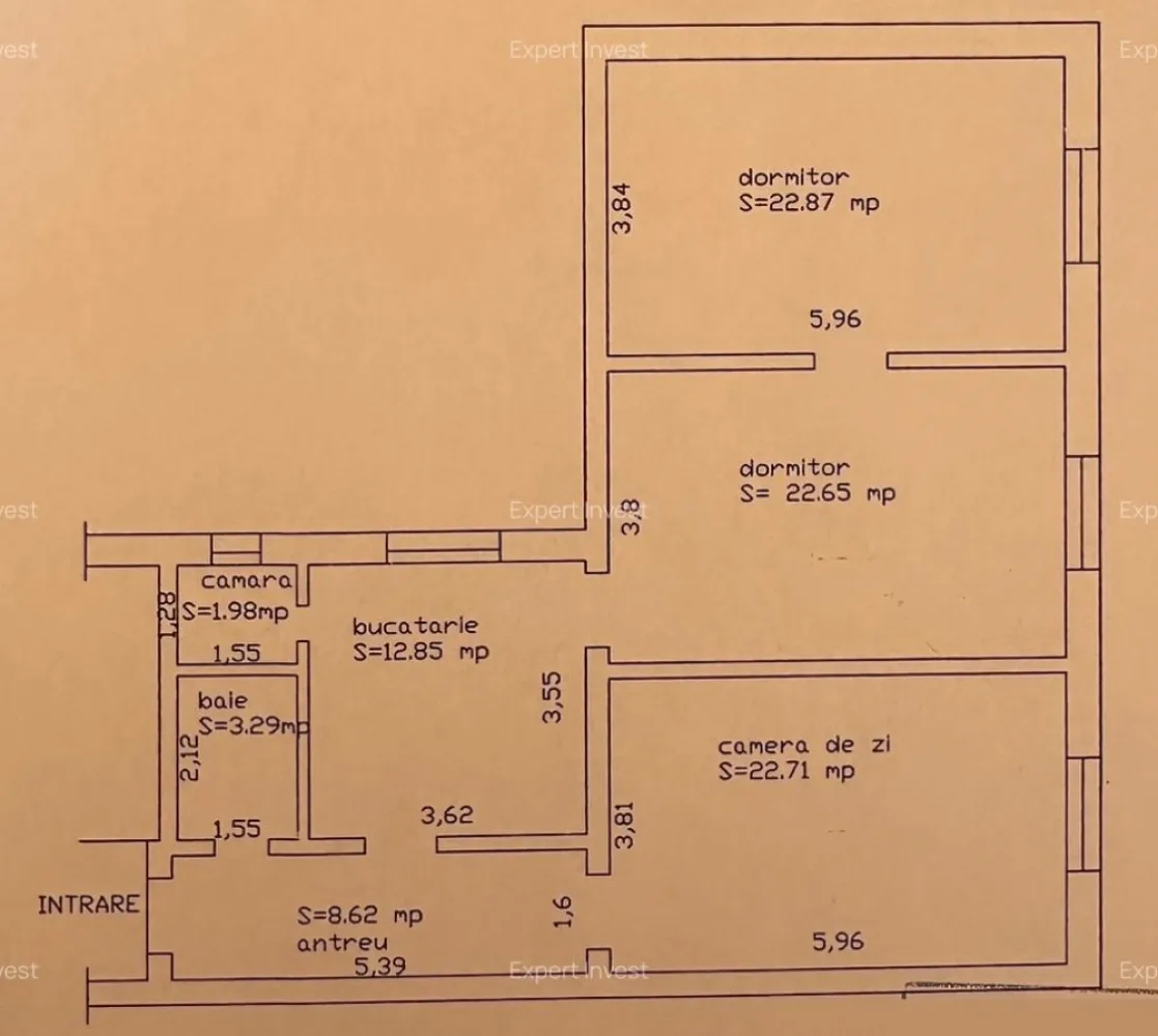 Apartament 3 camere | 95 mp | Etaj 1 | SIBIU - zona Centrala - 9 Mai