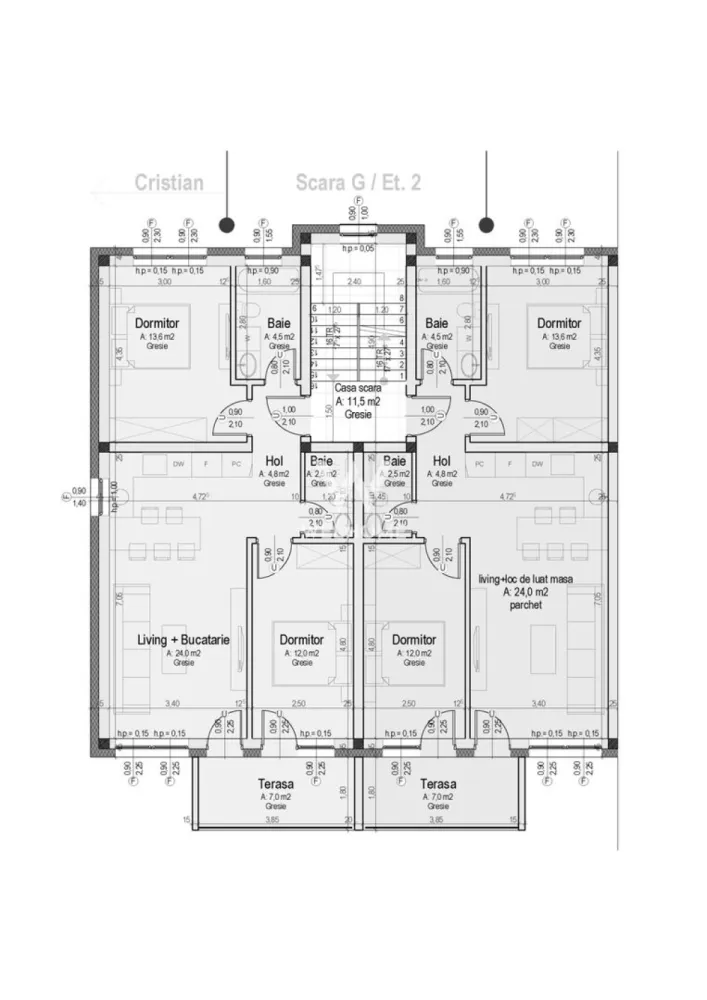 Apartament 3 camere cu gradina – Sibiu, Cristian