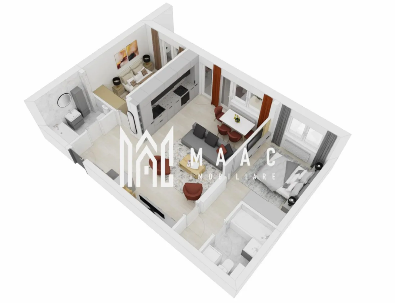 Apartament 3 camere I 64 mp I Sibiu I Doamna Stanca I 2 băi I balcon 10 mp - MAAC Imobiliare vă propune un apartament modern cu 3 camere, situat pe Strada Doamna Stanca, într-o zonă în plină dezvoltare din Sibiu.

Compartimentare:
living + bucătărie: 29,78 mp
dormitor 1: 13,59 mp
dormitor 2: 10,22 mp
2 băi
balcon: 10,47 mp

Apartamentul este bine compartimentat, ideal pentru locuință proprie sau investiție.

Prețuri:
119.200 euro (TVA inclus) – semifinisat
128.800 euro (TVA inclus) – finisat la cheie

Loc de parcare exterior inclus
Opțional: parcare interioară – 10.900 euro

Centrală termică
Apartament racordat la toate utilitățile
Predare la cheie (pentru varianta finisată)
Ansamblu rezidențial nou

Zona Doamna Stanca oferă acces rapid către centre comerciale, magazine, școli și principalele puncte de interes din oraș, fiind una dintre cele mai căutate zone noi din Sibiu.

Pentru mai multe informații sau pentru programarea unei vizionări, vă rugăm să ne contactați și să menționați ID-ul proprietății: CP3048564.