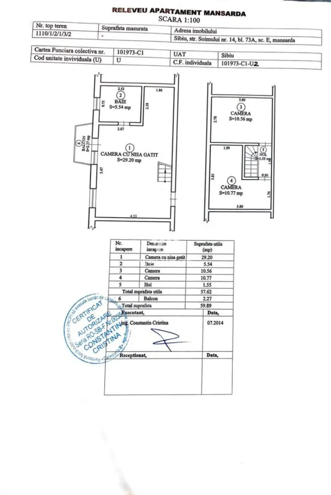 Vand apartament 3 camere zona Milea OMV