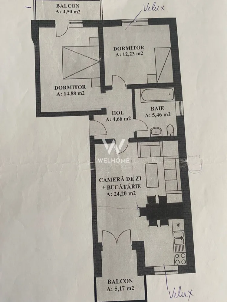 Vand apartamant 3 camere Șelimbăr.