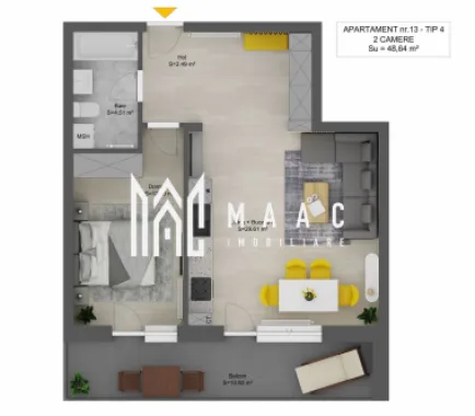 Apartament 2 Camere I Sibiu I Doamna Stanca I Balcon I Parcare Inclusă
