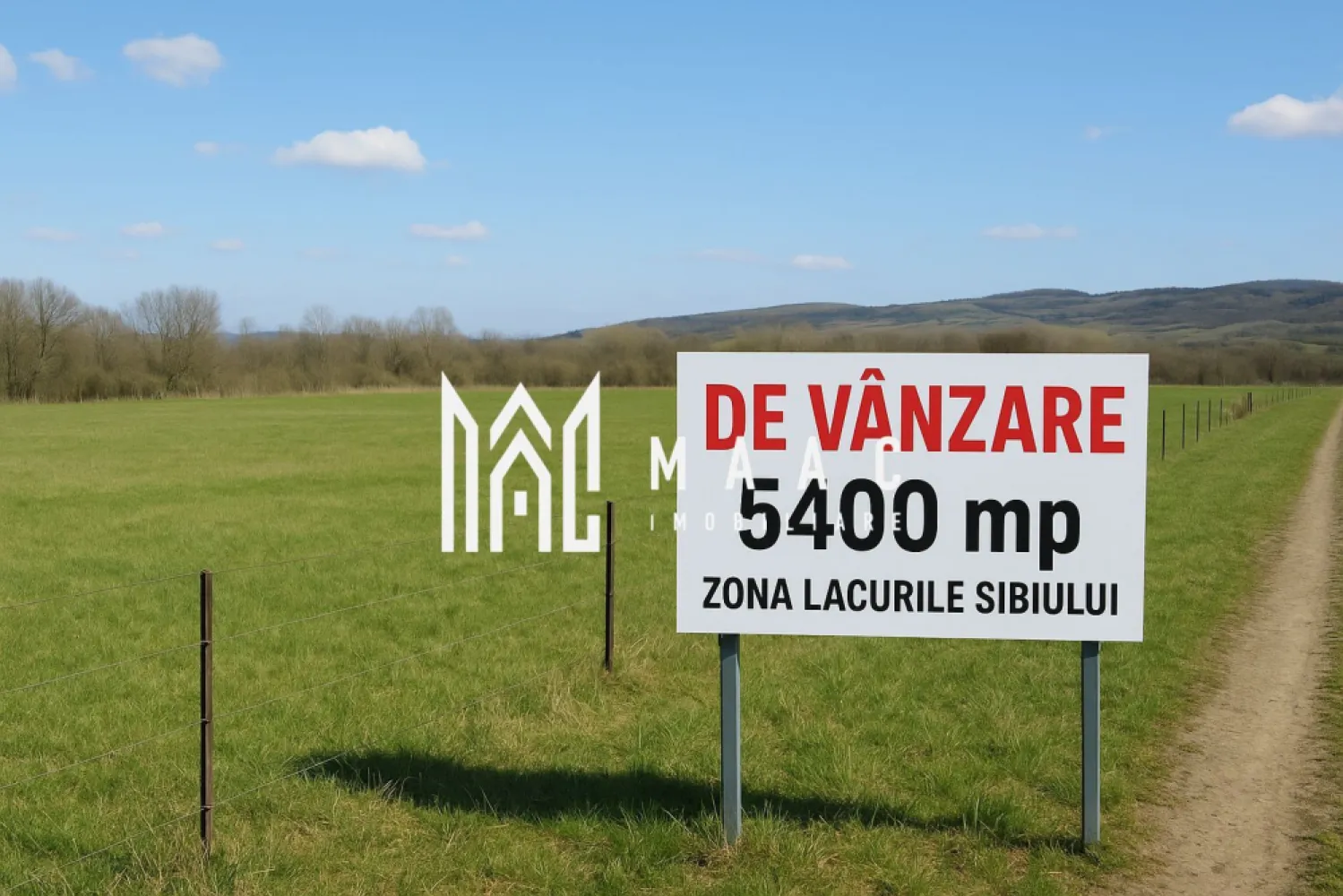 Teren de vânzare | 5400 mp | Zona Lacurile Sibiului - MAAC Imobiliare vă propune spre vânzare un teren situat într-o zonă liniștită și naturală, în apropierea lacurilor Sibiului. Suprafața totală este de 5400 mp, ideală pentru construcții rezidențiale, investiții sau proiecte de agrement. Localizare: Zona Lacurile Sibiului – acces facil către oraș, drumuri practicabile, peisaj frumos și zonă în dezvoltare. Suprafață: 5400 mp Regim: potrivit pentru construcții, agrement sau investiții Caracteristici: teren plan Punctul forte al acestui teren este poziția excelentă – aproape de Sibiu, dar într-un cadru natural și liniștit, ideal pentru cei care caută un echilibru între confortul urban și relaxarea oferită de natură. Pentru mai multe detalii spacificati telefonic ID:CP2787707 }}
