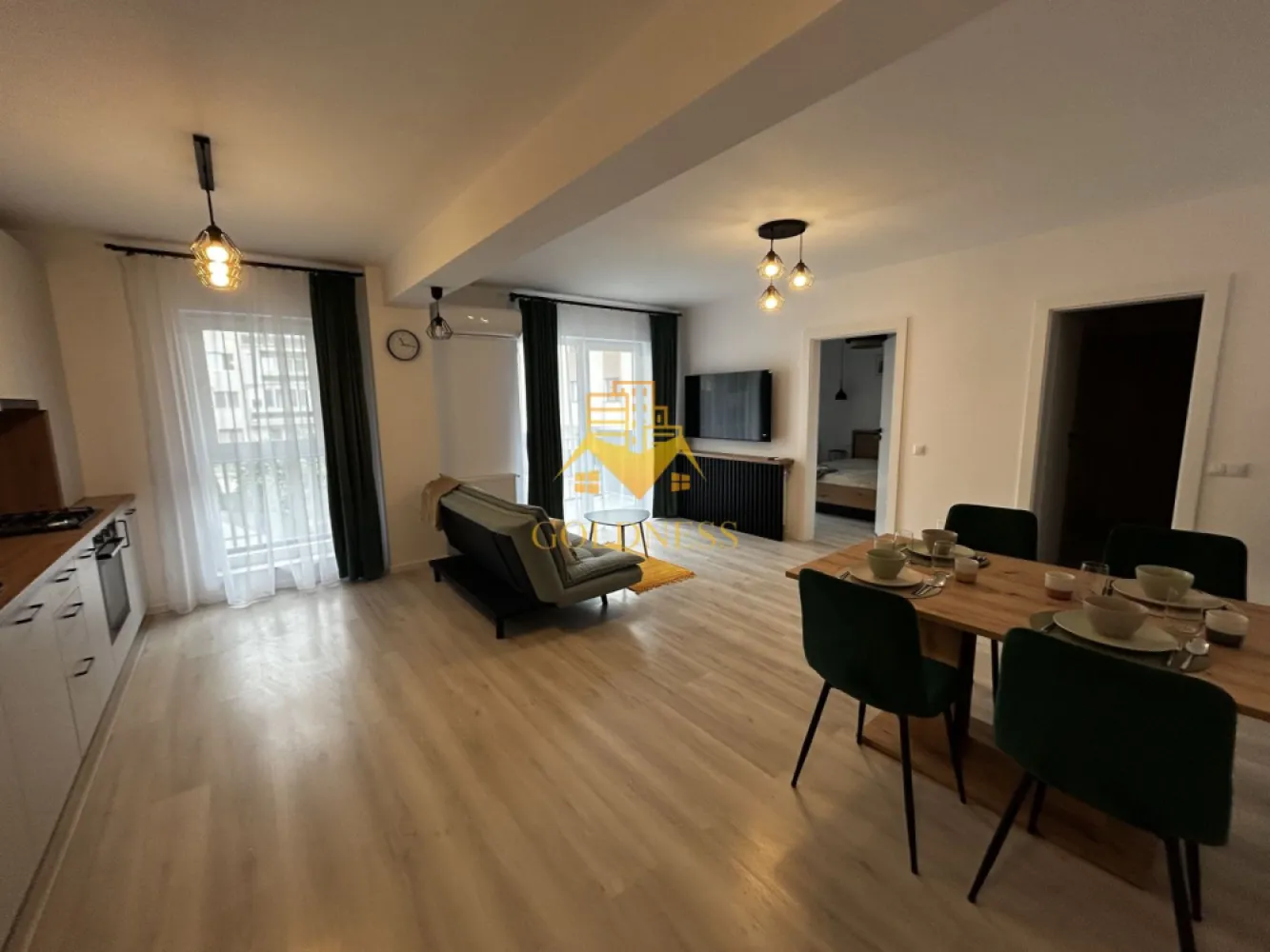 2 camere open space,Parcare, Modern, Zona Porii, Lidl, Floresti