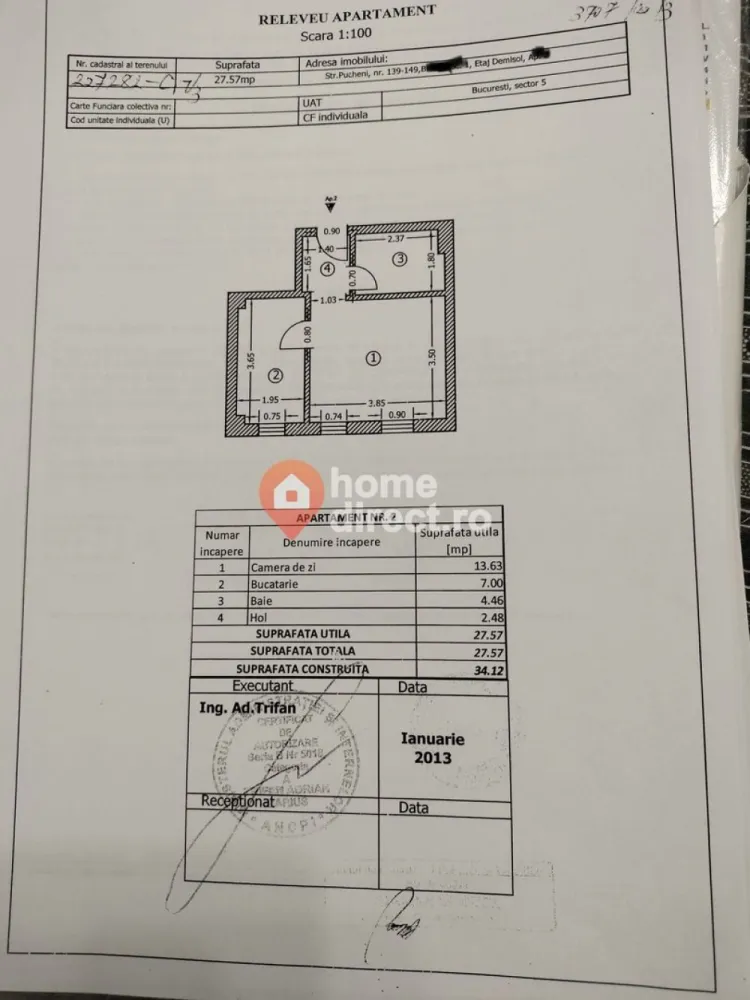 Garsonieră de vânzare în Sector 5, lângă Târgul Pucheni