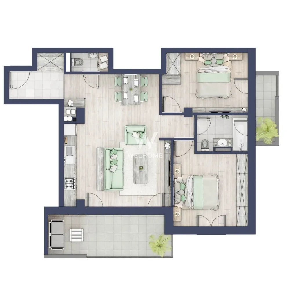 Apartament 3 camere, terasa si balcon - Sibiu