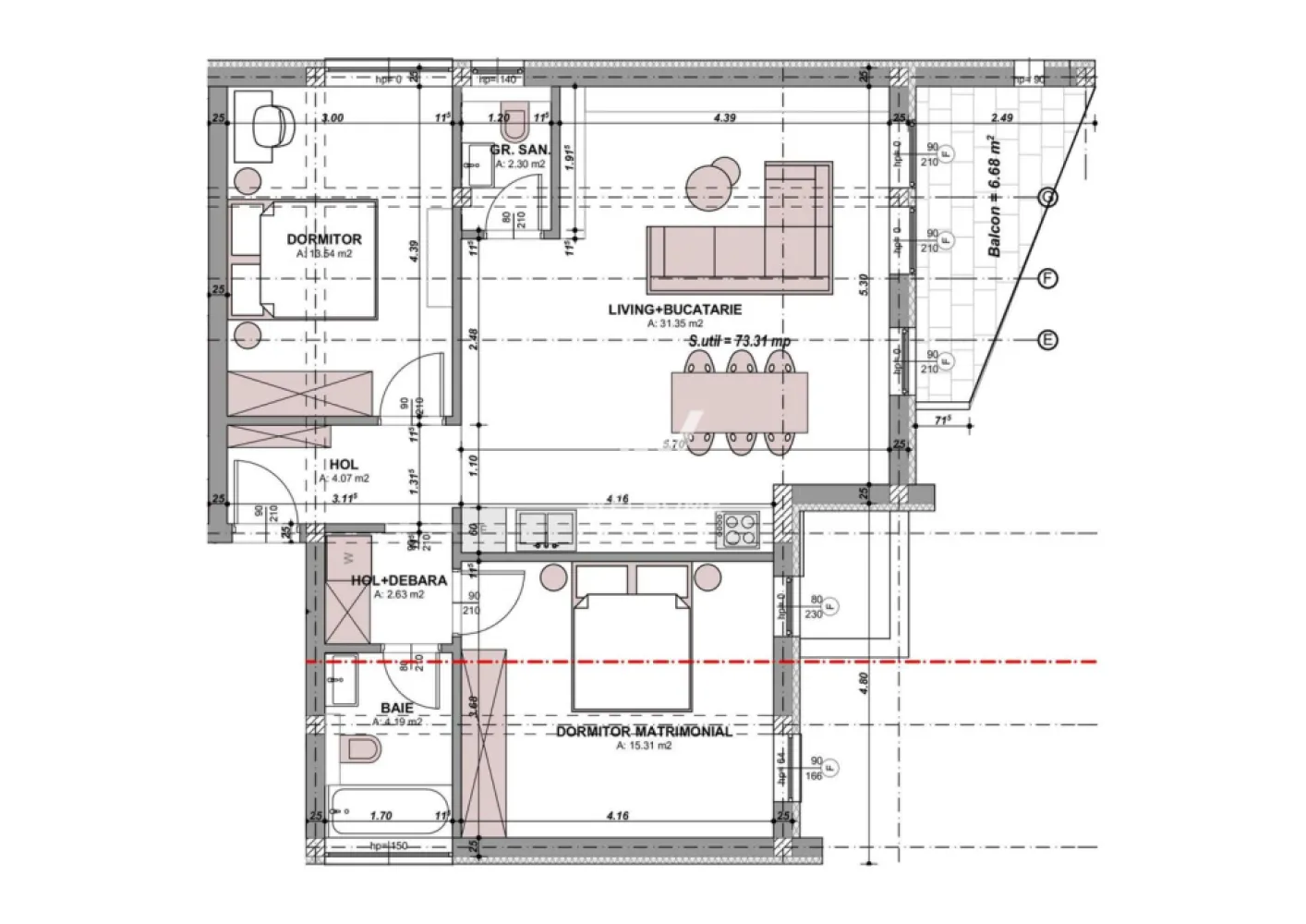Apartament la Vila, 3 camere, Cartierul Arhitectilor