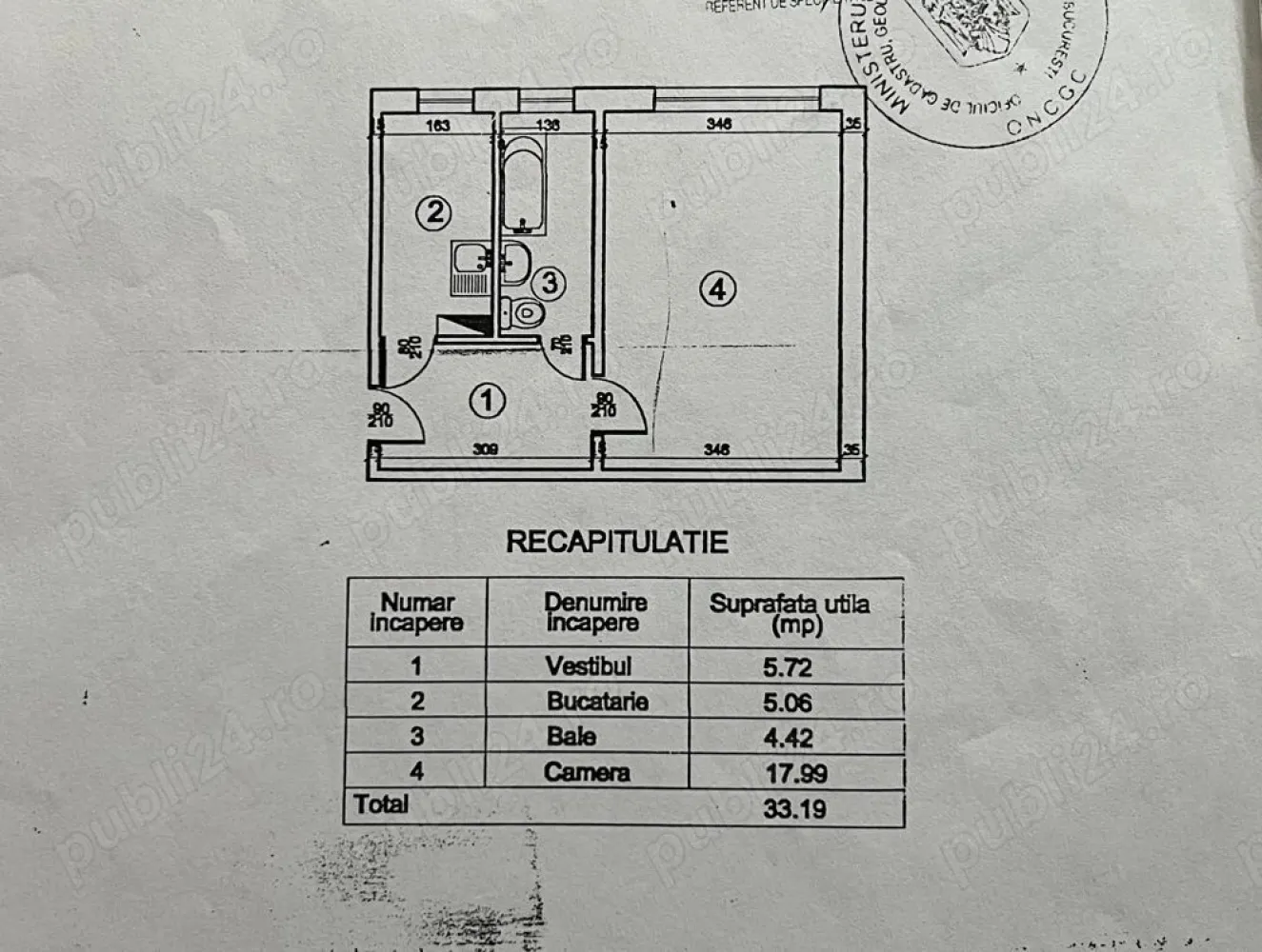 Vand garsoniera confort 1, Brancoveanu, vis-a-vis de spitalul Budimex