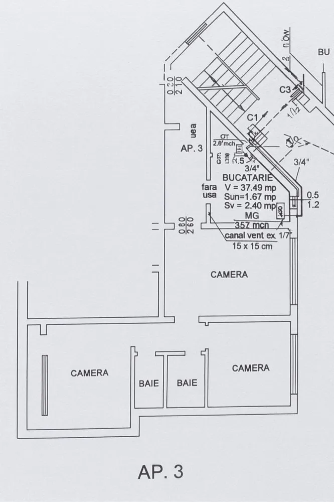 BRASADAS vinde ap 3 cam etaj P/4 în Micro 16. - Agenția imobiliara BRASADAS vinde apartament cu 3 camere in Micro 16 la PARTER cu suprafața de 72 mp. Caracteristici: • Compartimentare practică, cu camere luminoase și bine poziționate • 3 camere + bucătărie + 2 băi • Suprafață totală: 72 mp • Apartamentul dispune și de beci • Situat într-o zonă liniștită, aproape de magazine, școli, grădinițe și mijloace de transport în comun. www.brasadas.com.