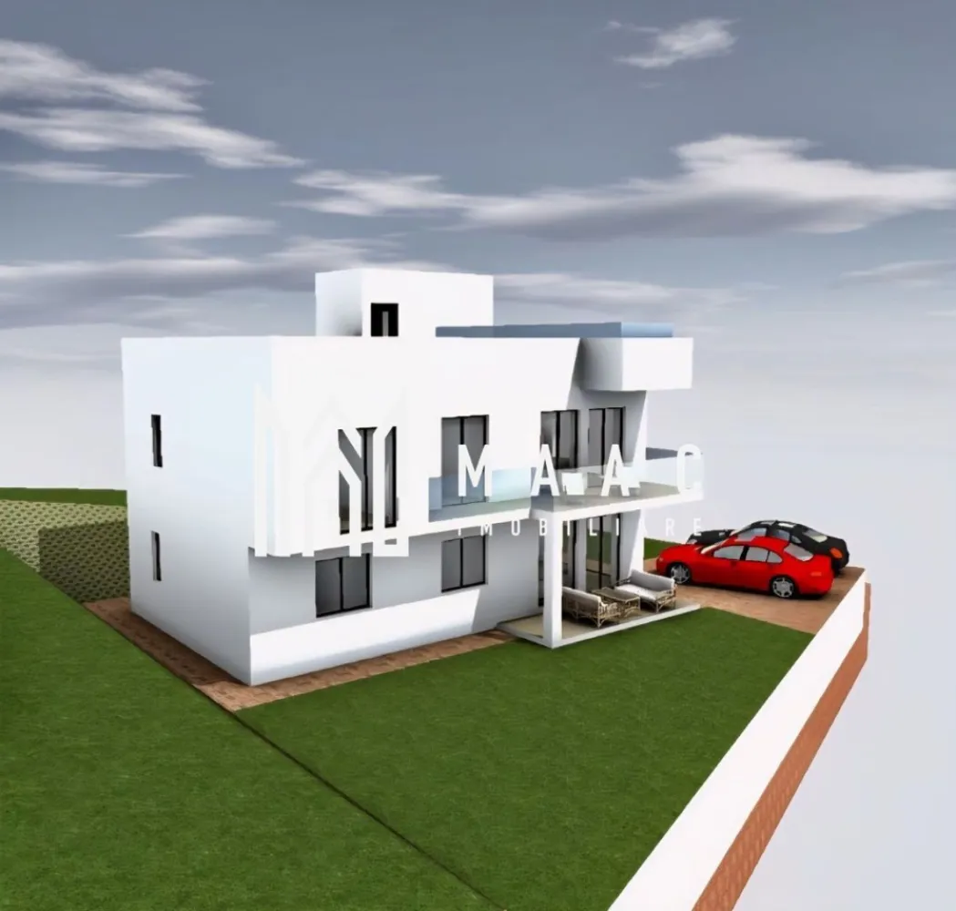 Casa 5 Camere | 160 MPU | Cisnădioara - MAAC Imobiliare vă propune spre vânzare o casă modernă și spectaculoasă, situată în Cisnădioara. Proprietatea se află pe un teren de 485 mp, cu o suprafață construită de 224 mp, dispusă pe pivniță, parter, etaj și terasă panoramică cu piscină suspendată — un spațiu ideal pentru relaxare și socializare, dotat cu zonă de barbeque, loc de luat masa și zonă de plajă. Compartimentare: Pivniță (30 mp): spațiu de depozitare generos. Parter: living spațios, bucătărie, cameră tehnică cu toaletă de serviciu, hol, spațiu de depozitare, birou/dormitor, baie și terasă către curte. Etaj: dormitor matrimonial cu dressing și baie proprie, două dormitoare suplimentare, o baie comună, hol și acces către terasa panoramică — toate camerele având ieșire la terasă. Stadiu actual: Casa se află în faza de roșu, urmând să fie predată la exterior finisată complet, cu: termoizolație de 10 cm și tencuială decorativă, terasă hidro și termoizolată, tâmplărie PVC de ultimă generație (cu folii de închidere a șpaleților), ușă de intrare, uși pentru terase și balcoane (H = 2,4 m), împrejmuire completă a terenului (fundație, elevație și stâlpi din beton), curte nivelată, pregătită pentru amenajare, toate utilitățile aduse până în interiorul casei. Pentru mai multe detalii sau pentru a programa o vizionare, vă rugăm să ne contactați. Specificați ID-ul CP2783174. }}