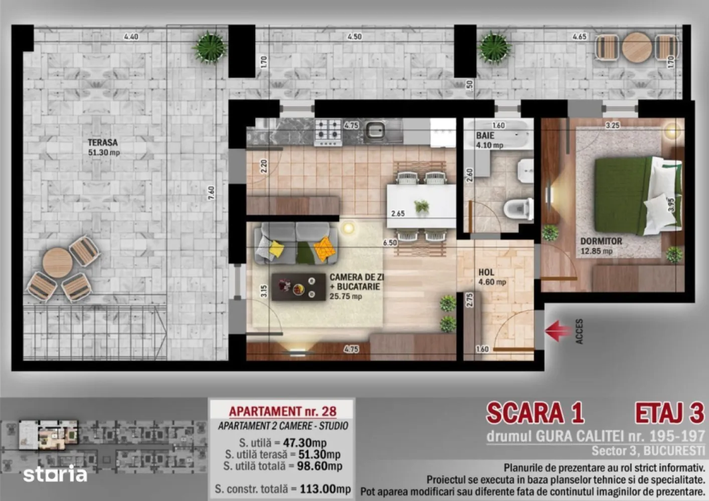 BRASADAS vinde Penthouse 4 cam spatios Metrou Parc Titan - Agenția BRASADAS vinde un penthouse de 5 stele situat în zona Titan, sector 3, aproape de Parcul Teilor și stația de metrou Nicolae Teclu. Faptul că este oferit direct de la dezvoltator, fără comisioane, este într-adevăr o oportunitate excelentă pentru cumpărători.  Apartament splendid ,spatios si luminos cu 4 camere, având o suprafață totala construita de 243.2 mp, situat într-un complex rezidențial modern, care îmbină confortul cu un stil de viață activ și sănătos. Acest apartament dispune de priveliste cu terase spatioase  121.4 mp, perfectă pentru relaxare. Caracteristici ale apartamentului: Suprafață spațioasă: Cu 243.2 mp, apartamentul oferă o compartimentare inteligentă, ideală pentru familii, cu un design modern și funcțional precum și terase de 121.4 mp. Avantajele complexului: Mult spațiu personal, intimitate sporită și o atmosferă de liniște și confort pentru fiecare locatar. ARHITECTURĂ MODERNĂ Cu un design contemporan și spații bine proporționate pentru confort maxim. FINISAJE PREMIUM Fiecare element de construcție și finisaj a fost gândit pentru a maximiza confortul tău. (incalzire in pardoseala,,) Comunitate privată și sigură Nivelul de înălțime redus al blocurilor și accesul securizat în ansamblu, cresc nivelul de confort și siguranță de care beneficiezi. Bariera : Siguranța locuitorilor este prioritară, beneficiind de serviciu de bariera disponibil non-stop. Trăiește în siguranță într-o comunitate asemeni ție. Proiectat pentru liniștea ta și a familiei tale, întreg ansamblul va beneficiar de acces controlat.  Între natură: Complexul este situat în apropierea parcului „Teilor,” oferind oportunități ideale pentru activități recreative. Acces la educație de calitate: Proximitatea cu cele mai importante centre de învățământ privat, precum si de stat, face acest apartament o alegere excelentă pentru familiile cu copii. Locație comodă: Vei avea acces rapid la magazine precum Jumbo, Horbach,Ikea, restaurante și diverse facilități. Acces facil și rapid la gura de Metrou Nicolae Teclu, tramvai, autobuz  și autostrada, centura facilitând conexiunea cu restul orașului. Pentru mai multe oferte accesați www.brasadas.com.