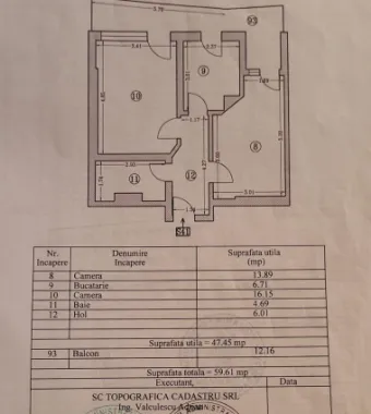 Ag BRASADAS vinde ap 2 cam 59mp Et 5/6 PRIMA LINIE Năvodari.
