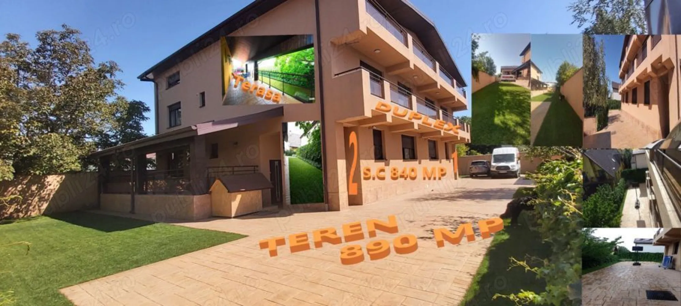 Pipera Birou Casa Vila Locuinta Duplex Comision 0% -Schimb-Vand-Inchiriez - SCHIMB-VAND CU: Teren si diferenta de bani. Teren la munte,mare. Sau alte zone. EX. PiperaSnagov Vand vila Pipera proprietar comision 0%. Suprafata construita 840 mp si teren 900 mp Constructia este compusa din doua vile in oglinda. Suprafata construita 130mp+130 mp P+ET.+M si doua terase acoperite 30mp+ 30 mp Parter: doua livinguri x 50 mp , doua bucatarii x 45 mp + doua grupuri sanitare x 4 mp , doua terase acoperite x 30 mp. Etaj: sase dormitoare x 28 mp , patru grupuri sanitare si balcon. Mansarda: deschisa +doua grupuri sanitare + doua camere tehnice + balcon. Fiecare casa este racordata la utilitati independent. Direct proprietar comision 0. Mai multe detalii la telefon 0_7_6_7_8_9_6_7_7_7 Nu raspund la mesaje.