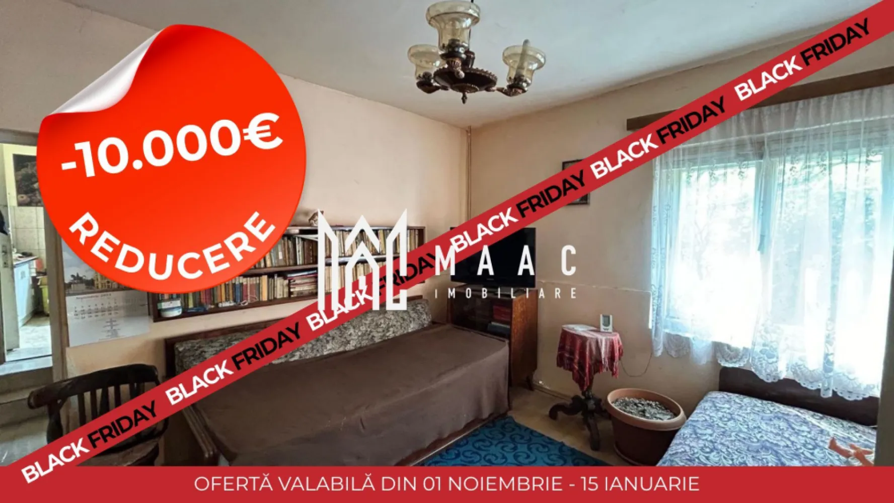BLACK FRIDAY I Casa individuala I Teren 300mp I Trei Stejari - BLACK FRIDAY - Profită de cea mai bună perioadă din an pentru a deveni proprietar! Reducere de 10.000 euro Pret vechi - 155.000 euro Pret promotional - 145.000euro Casa Individuală cu Potențial de Investiție în Zona Trei Stejari MAAC Imobiliare este încântată să vă prezinte o oportunitate rară de investiție într-o zonă cu un potențial deosebit, situată în inima zonei Treri Stejari. Această proprietate atrăgătoare, cu acces auto, promite un cadru liniștit și confortabil, perfect pentru cei care caută să își contureze propriul cămin sau să facă investiții inteligente. Detalii Cheie: Suprafață Generoasă: Cu o deschidere impresionantă de 20 de metri și un teren în suprafață de 300 de metri pătrați, această proprietate oferă oportunități ample pentru dezvoltare și amenajare. Configurație Flexibilă: Cu 3 camere, inclusiv 2 dormitoare spațioase, această casă individuală este ideală pentru cei care apreciază un spațiu generos și flexibilitate în designul interior. Potențial de Renovare: Cu o suprafață utilă de 75 de metri pătrați și un garaj adiacent, această proprietate necesită renovări, oferind viitorilor proprietari posibilitatea de a-și personaliza și transforma spațiul într-un cămin de vis. Aspecte Tehnice: Construcție Solidă: Ridicată în 1960, casa este construită din cărămidă și este prevăzută cu un acoperiș din țiglă. Potențial de Dezvoltare: Proprietatea poate fi renovată în totalitate sau poate fi demolată pentru a face loc unei noi construcții, în conformitate cu regimul urbanistic zonal. Oportunitățile de dezvoltare sunt nenumărate, având un POT de 35% și un CUT de 0,7, cu posibilitatea unei înălțimi de P+1+M. Localizare și Vecinătate: Situată într-o zonă linistită și pitorească, proprietatea se bucură de un cadru natural fermecător și de acces ușor către facilități esențiale precum magazine, școli și transport în comun. Această locație exclusivă oferă o oportunitate rară de a trăi într-un mediu rural, fără a renunța la accesibilitatea urbană. Pentru detalii suplimentare și programări pentru vizionarea acestei proprietăți atrăgătoare, vă rugăm să ne contactați la numărul menționat mai jos și să specificați ID-ul anunțului: CP2779268 Echipa noastră de agenți imobiliari profesioniști este pregătită să vă asiste în fiecare etapă a procesului de achiziție sau investiție. }}