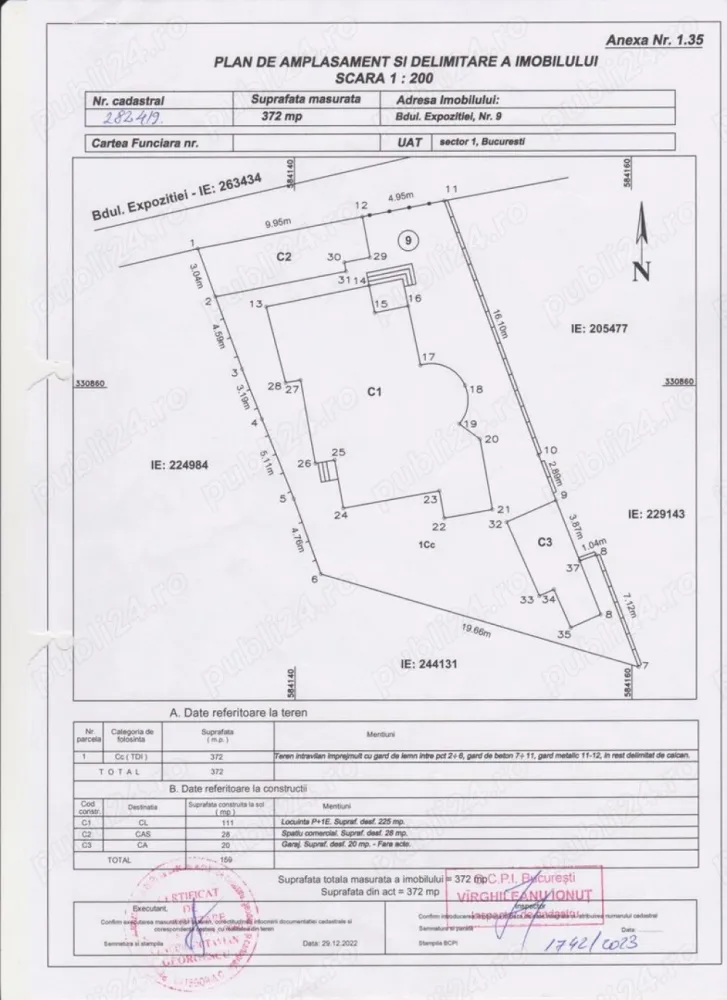 Vand vila P+1 , duplex 4camere, teren 372 mp,garaj . Bul.Expozitiei Nr 9 - Vand vila P+1 , duplex 4camere +dependinte ,intrari separate ,scara principala si scara de serviciu, camera serviciu pod, teren 372 mp,garaj. Spatiu comercial 20 mp stradal . Bdul.Expozitiei nr 9, Sector 1 ,Domenii.