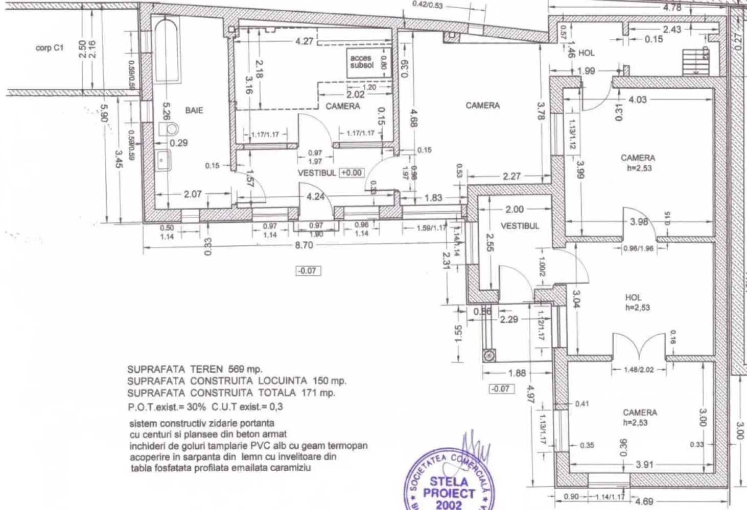 Casa cu teren 570/650 mp sect 5 Antiaeriana int. Alexandriei