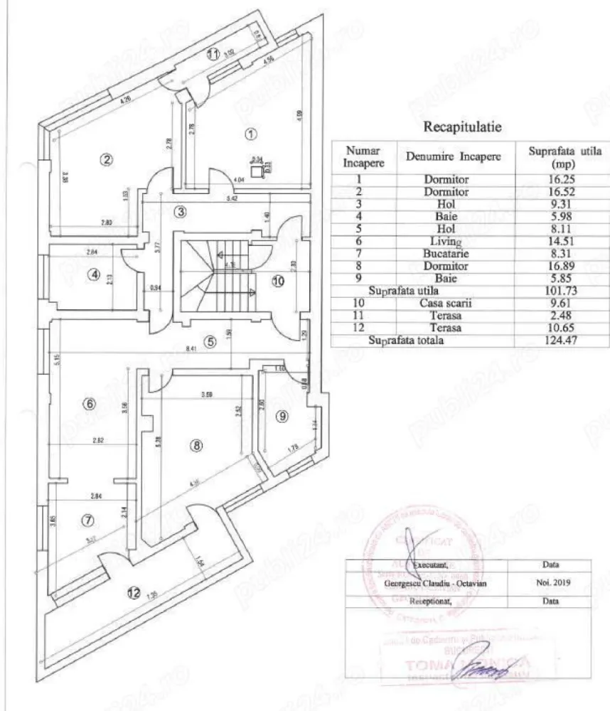 BLOC cu 3 apartamente de 2 camere si 3 garsoniere, DECOMANDATE - SE VINDE INTREGUL BLOC CARE ESTE PRETABIL A FI LOCUIT DE O FAMILIE COMPUSA DIN 3 GENERATII DEOARECE FIECARE ETAJ ARE ACCES INDEPENDENT DIN SCARA BLOCULUI PE FIECARE ETAJ ESTE UN APARTAMENT CU 3 CAMERE, 2 BAI SI O BUCATARIE. PARTERUL SI ETAJUL 1 SUNT FINISATE LA CHEIE SI MOBILATE SI UTILATE COMPLET IAR ETAJUL 2 ESTE LA STADIUL DE GRI. Avem placerea sa va supunem atentiei un bloc de apartamente situat pe o strada linistita, din zona Soseaua Chitila, in imediata apropiere fata de str Mezes ( 3 minute de mers pana la mijloacele de transport in comun). Strada este lipsita de trafic auto. Ideal afacere, se preteaza si pentru pensiune hostel azil batrani after-school gradinita. In zona exista variate optiuni de centre comerciale, dintre care le amintim pe cele mai apropiate: Mega Image (la 5 minute), Mall Coloseum la 15 minute (de mers pe jos), Leroy Merlin etc. In curte se pot parca 3 masini. Se poate vinde si inchiriata, cu un contract inchis pe o perioada de 3 ani si o chirie lunara de 4.000 euro luna, avand pretul de 400.000 euro. Imobilul a fost proiectat ca si imobil rezidential, impartit astfel: - La parter, un apartament cu 2 camere, cu bucatarie deschisa, avand o terasa de 80mp si o garsoniera de 35 mp, cu o terasa de 15mp, ambele sunt decomandate) - La etajul 1, 2 apartamente de 2 camere decomandate, cu o suprafata de 50mp utili fiecare, ambele avand si balcon. - La etajul 2 sunt 2 garsoniere, cu o suprafata de 35 mp utili fiecare, plus o terasa de 52mp, care poate fi impartita in 2. Sau poate fi compartimentat si intr-o alta varianta, dupa cum urmeaza: -Parter: Apartament de 3 camere decomandat (89mp utili), avand 2 bai si o terasa de 120mp, in folosinta exclusiva. - Etaj 1: Apartament de 4 camere (102 mp utili), cu 2 bai si 2 balcoane (11mp + 3mp). Etajul 2: Apartament de 2 camere (70 mp utili), plus 52mp terasa. Finisajele sunt de cea mai buna calitate. Este izolata cu polistiren de 10cm. Se poate vinde si partial (minimum 3-4 apartamente). Accept variante imobiliare. Acte pregatite pentru vanzare. Pentru detalii suplimentare si programarea unei vizionari, contactati-ne la numarul din anunt!