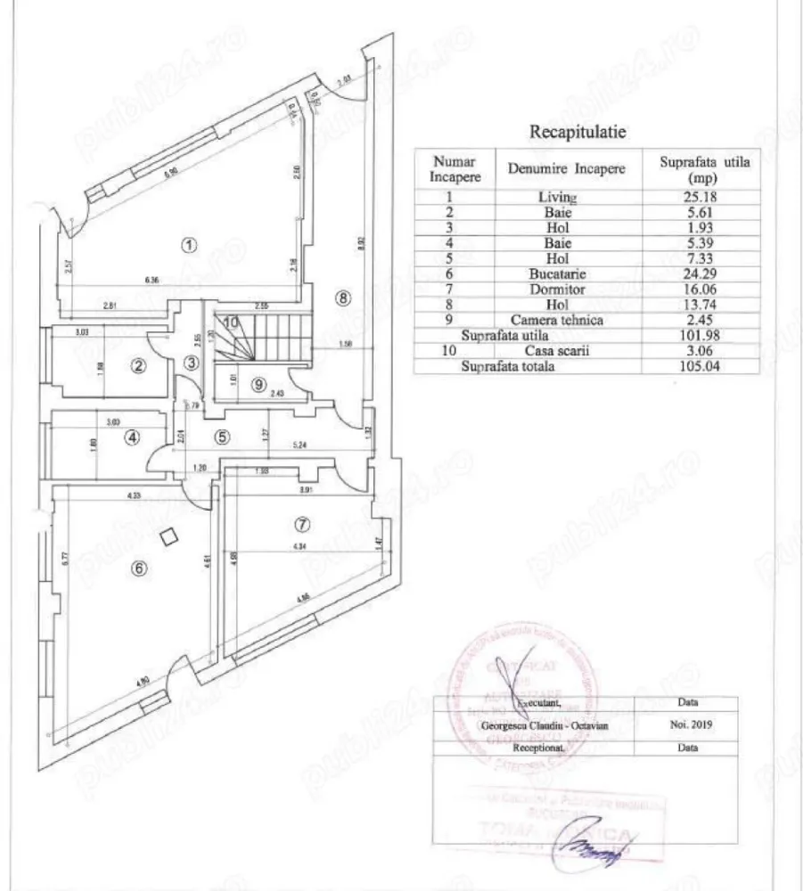 BLOC cu 3 apartamente de 2 camere si 3 garsoniere, DECOMANDATE