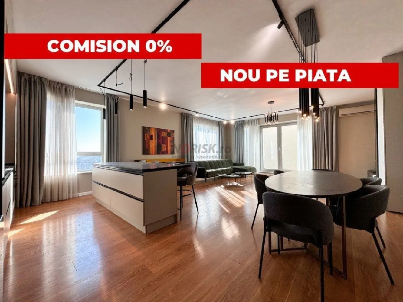 DUPLEX 4 CAMERE Luxul la Tine Acasa ! - COMISION 0% Va invitam sa deveniti parte din comunitatea selecta a LUXURIA Residence, o emblema a luxului si a designului contemporan, cu acest apartament tip DUPLEX de 4 Camere, ce se intinde pe o suprafata TOTALA de 190mp, avand o terasa de 18 mp, 3 bai, 3 dormitoare si un Living spatios impreuna cu spatiul dedicat bucatariei. Aflat la etajul al 10-lea si al 11-lea ai unei cladiri de 11 etaje, acesta proprietate ofera o vedere panoramica impresionanta, avand in prim plan zona de case si cladiri noi. Te vei bucura in fiecare zi de multa lumina naturala datorita pozitionarii si a geamurilor mari, oferindu-ti astfel confortul si stilul de viata exclusivist. Acest Apartament va deveni pentru tine ACASA pentru ca iti ofera TOT ceea ce este necesar si suficient. Aflat intre parcurile Herastrau, Kiseleff si Bazilescu, Luxuria Residence este un cartier Verde, un parc intre parcuri. Oferind un mixt de caracteristici unice, greu de gasit in oras, ansamblul ofera un standard inalt de calitate a vietii in cel mai nou pol de dezvoltare a orasului. Va asteptam pentru o vizionare, pentru a experimenta direct ceea ce inseamna standardele inalte ale vietii urbane. Contactati-ne azi pentru a descoperi mai multe despre acest apartament exceptional. BONUS : pretul locului de Parcare este INCLUS
