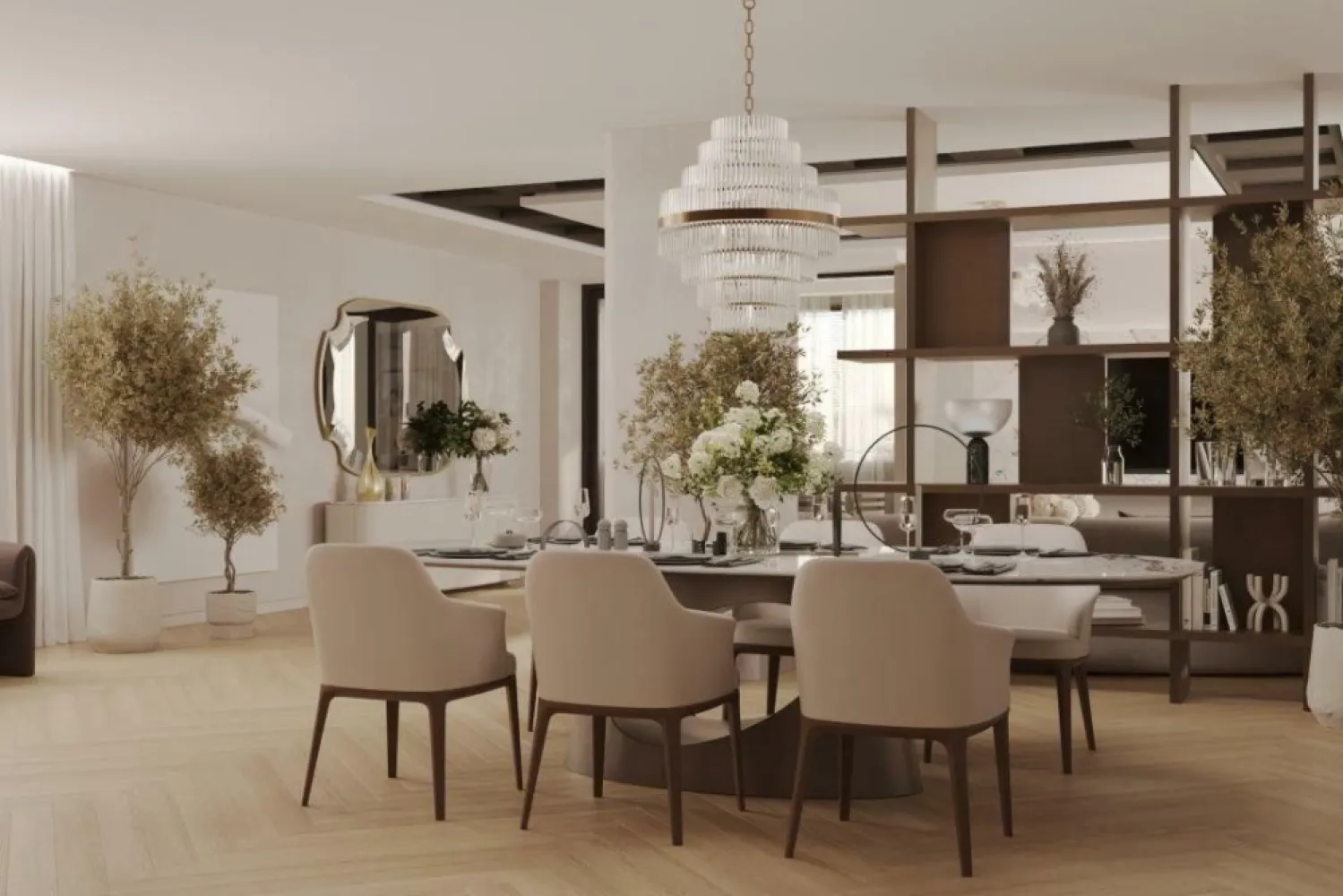 Apartament premium Mozart Residence - Reședința Mozart, amplasată la etajul 4 și beneficiind de priveliști panoramice asupra Bucureștiului, îmbină armonios eleganța contemporană cu confortul exclusivist. Acest apartament luxos, situat pe un întreg etaj, reprezintă alegerea perfectă pentru cei care își doresc un stil de viață modern și sofisticat, având acces rapid la toate facilitățile pe care le oferă orașul. Imobilul este situat la 1.5 kilometri de Piața Universității, in apropierea Operei Naționale Române si cu acces direct in parcul Facultății de Drept. Imobilul a fost construit in 1994 și refăcut complet in 2024 inclusiv exteriorul, parcarea, și toate instalațiile. Mozart Residence are vederi panoramice unice ale Bucureștiului către Facultatea de Drept, Opera Națională, Palatul Parlamentului, Catedrala Mântuirii Neamului, Palatul CEC, și Grand Hotel București (fostul Intercontinental). Apartamentul are o suprafața utilă de 280 mp cu o suprafața construita de 365 mp pe etaj cu patru dormitoare, living, două walk-in dressing, trei băi, baie de serviciu, spălătorie, bucătărie, hol de intrare, și trei balcoane. Accesul în clădire se face prin holul de 120 mp cu recepție și acces controlat prin videointerfon și cod numeric. Ușa de intrare in apartament este de stejar cu încuietori cu puncte multiple de securitate. Holul de intrare in apartament are mobilier personalizat OVO Design și placaje de ceramică Italia de mari dimensiuni. Tâmplărie exterioara nouă Schüco cu panouri triple de sticla și gaz argon, și pervaze exterioare de piatra Vratza. Încălzire cu apa caldă din centrala cu gas a clădirii și două cazane redundante. Radiatoarele de fonta au termostat individual cu afișaj digital de temperatură. Răcire cu aer condiționat central Samsung WindFree cu unități încastrate în tavane, control Wi-Fi și unitate centrală situată pe acoperișul imobilului. Toate camerele au parchet de stejar triplu stratificat. Placaje de ceramică Italia de mari dimensiuni și Bisazza in băi și bucătărie. Uși interioare Filomuro cu feronerie italiană. Vopsea multi-strat Benjamin Moore și Caparol in toate încăperile. Cablaj pentru televiziune și Internet CAT5. Prize și întrerupătoare Gewiss Chorus One. Bucătărie are 30 mp cu un perete de sticla cu vedere panoramică, și complet mobilată și echipată. Mobilier personalizat OVO Design, insulă și blaturi Staron, echipamente de bucătărie semi-profesionale Franke, frigider Samsung (650l), și frigider de vinuri incorporat. Băi cu geamuri exterioare, inclusiv cu vedere panoramică și încălzire în pardoseala cu termostat individual. Placaje de ceramică Italia de mari dimensiuni cu plăci de 120 x 240 cm. Chiuvete Vileroy & Boch, Flaminia și robineți Hansgrohe, Grohe și Blaufoss. Iluminare tavane Barisol cu oglinzi si aplice de perete instalate. Mobilier personalizat OVO Design, cabine de duș cu pereți de sticlă securizată, anti-strop și echipate complet, cadă de baie, vase de WC cu spălare Ineo sau clasice Vileroy & Boch.