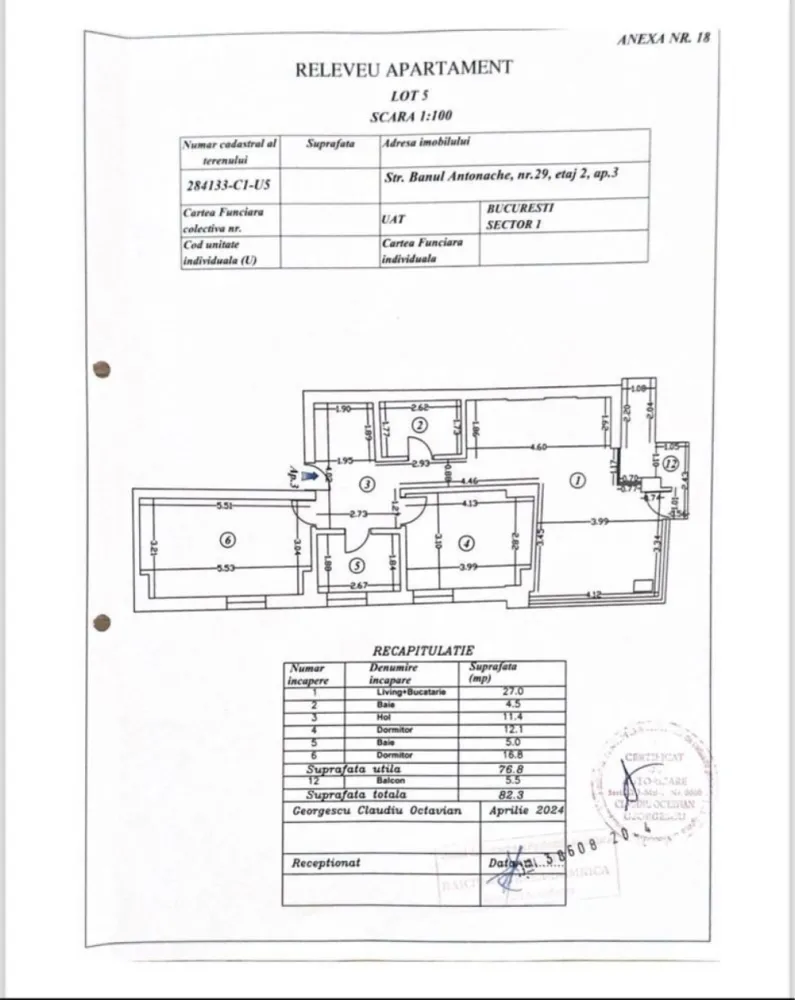 Apartament 3 camere Dorobanti !! Direct proprietar !! - Apartament 3 camere de vanzare Dorobanti , Direct Proprietar !!! Incalzire in pardoseala , centrala termica , Bloc nou !!! Intabulat si cadastrat !!!