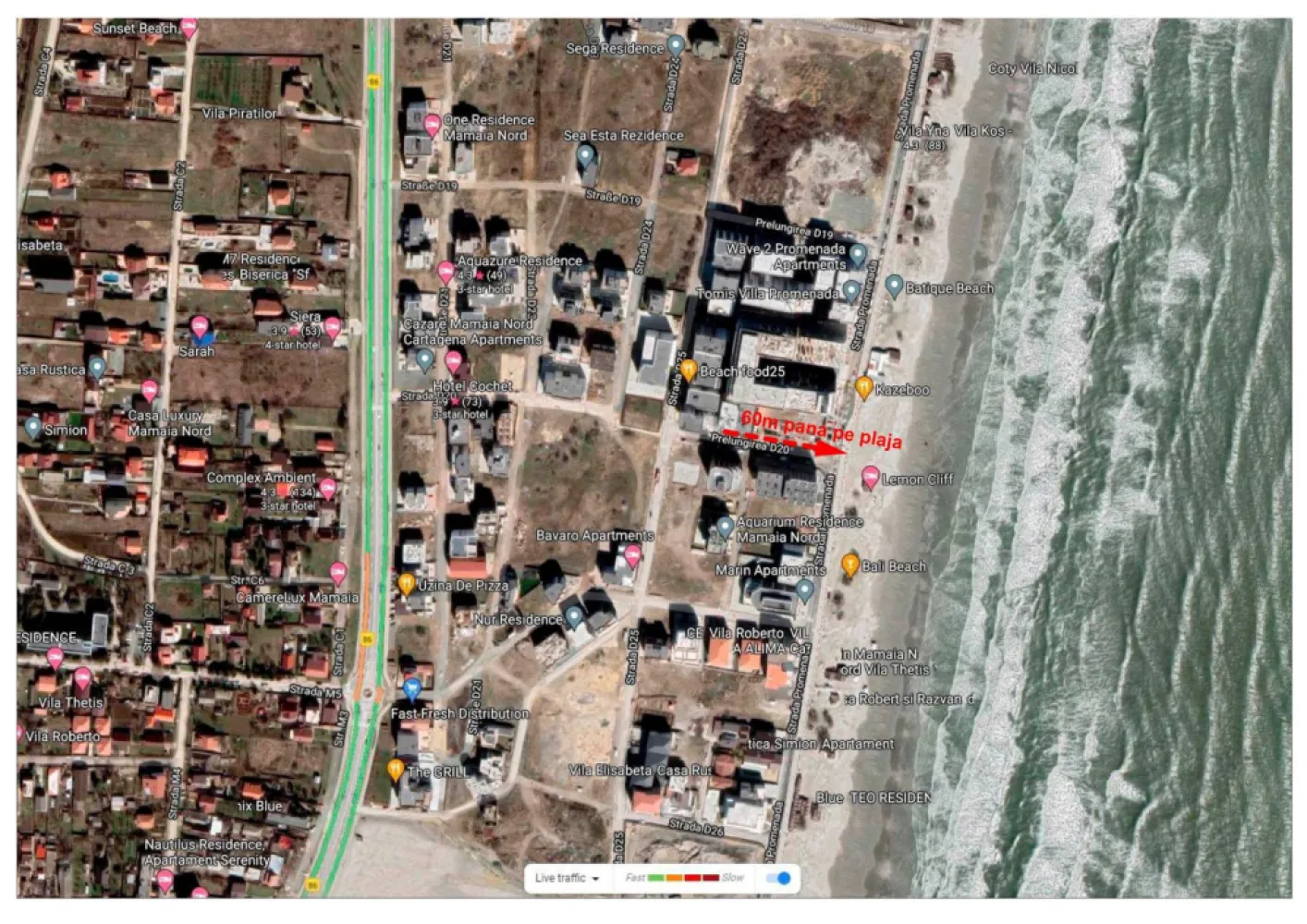 Vand Studio Mamaia Nord 65000 euro - - Proiect finalizat, receptionat si intabulat 2021 - Aflat la 60 de metri de plaja Stefan Building - Toate finisajele incluse in pret, travertin, aer conditionat, usa metalica, termopan, obiecte sanitare - Cladirea este placata cu travertin - Cladirea beneficiaza de lift - Proiectul beneficiaza de locuri de parcare pentru fiecare apartament in parte(35 Locuri) - Fara taxa de complex