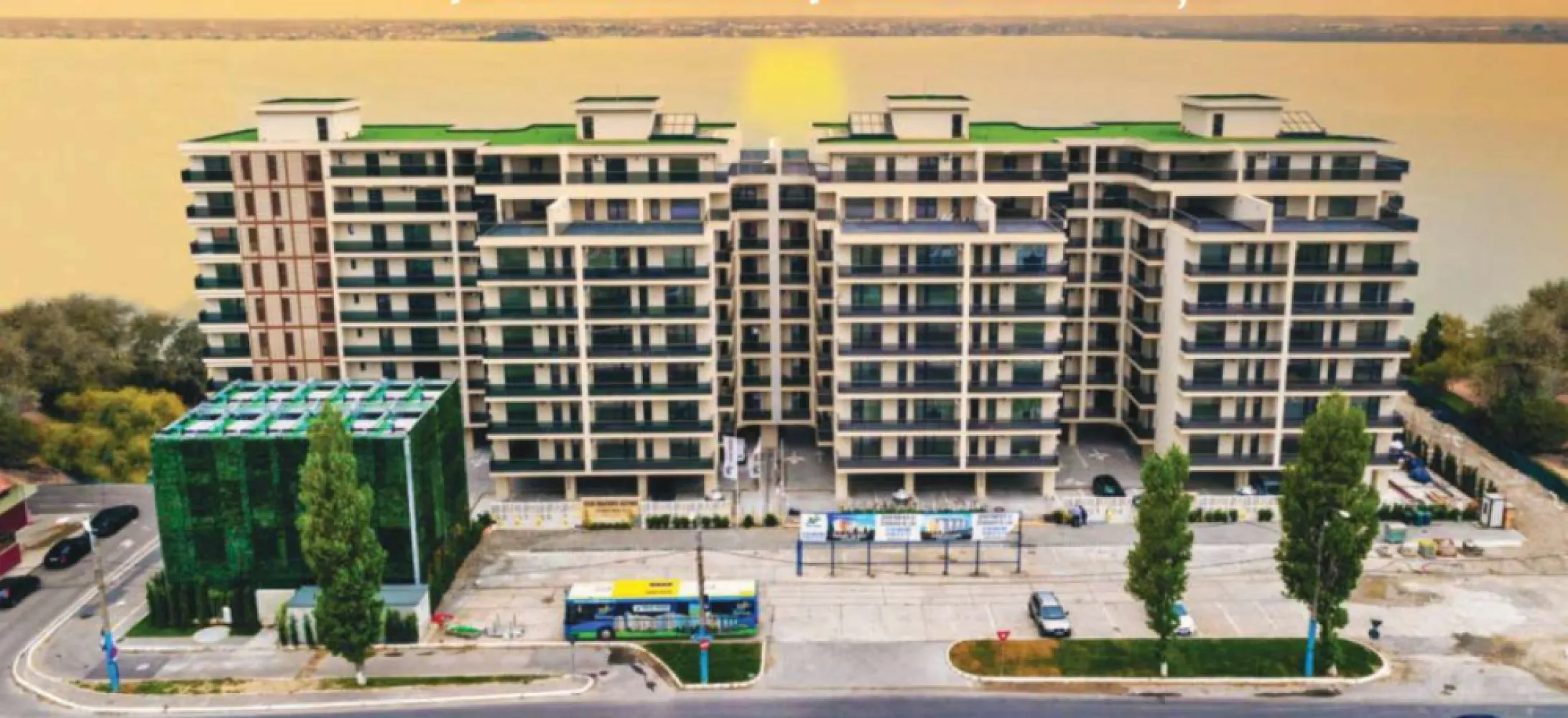 Promo la avans 50% Direct Dezvoltator 2 Cam. 56 mp Mamaia La Butoaie - Ansamblu amplasat pe malul lacului Siutghiol, in zona Butoaie, la mica distanta de cluburile in voga din Mamaia, terase si la 2 pasi de plaja Apartament 2 camere cu o suprafata utila totala de 56 mp de unde rezulta o terasa de 6 mp , disponibil la etajul 3. Complex– situat in Mamaia ,este un ansamblu de locuinte de vacanta cu regim de inaltime S+P+-8E ce cuprinde 237 de suite impartite in 4 scari in care veti gasi la vanzare: - studiouri cu suprafete cuprinse intre 46.25 mp si 59.73 mp construiti, - suite cu 2 camere cu suprafete cuprinse intre 65.40 mp si 77.50 mp si - suite cu 3 camere cu o suprafata construita de 102.05 mp. Aceste locuinte se predau complet finisate si dotate cu: - usi, - centrala proprie pe gaze si calorifere, - aer conditionat - gresie/parchet, faianta, - tamplarie pvc cu geam termopan, - obiecte sanitare, - instalatii electrice, termice, sanitare, de gaz (la momentul predarii locuintelor, toate utilitatile sunt functionale) si - 2 lifturi ultra-moderne in fiecare scara In vecinatate gasiti: - mijloace de transport in comun, cu statie chiar la iesire din complex - Marketuri deschise tot anul - restaurantul Dorna, Estival s.a. - complexul comercial Butoaie - plaja H2O, Vega, Crazy s.a. - cluburile Fratelli, EGO, Breeze, Bamboo s.a. - terenuri de tenis s.a. Complexul rezidential va ofera numeroase facilitati: - Acces restrictionat cu bariera automatizata si gard - Parcare subterana si supraterana (optional contra cost) - Spatii verzi si - Paza si Monitorizare video 24 din 24. Cientii nostril beneficiaza de solutii avantajoase de finantare: - Plata integrală - Plata prin credit bancar PROIECT FINALIZAT ! Pretul nu include TVA si este valabil pentru plata integrala.