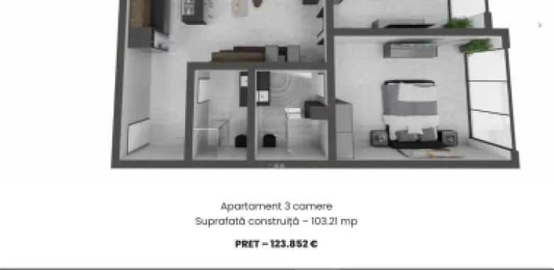 Ag. Eu. vinde ap. 2 cam. 85 mp. Finalizare Dec. 2023 Comision 0% Mamaia Nord